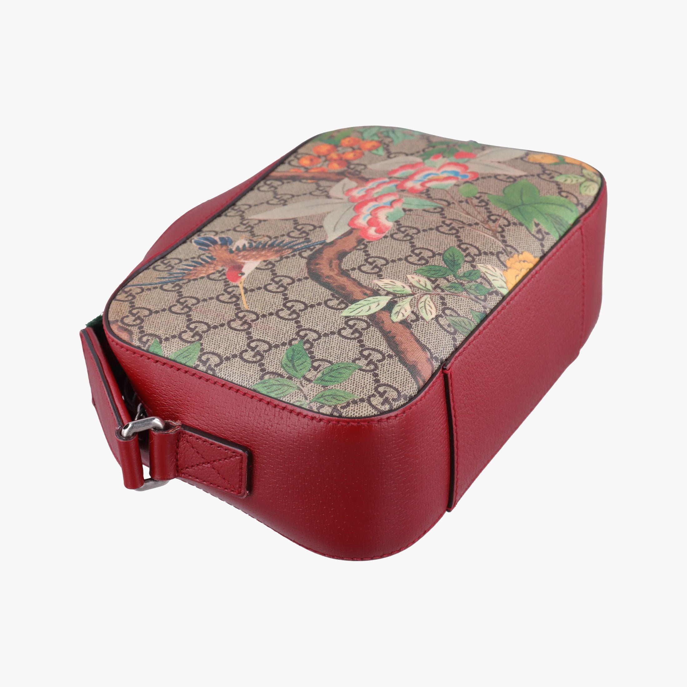 Secondhand Gucci GG Supreme Tian Camera Brown PVC coated canvas×Leather 450947 shoulderbag | stylenewstar