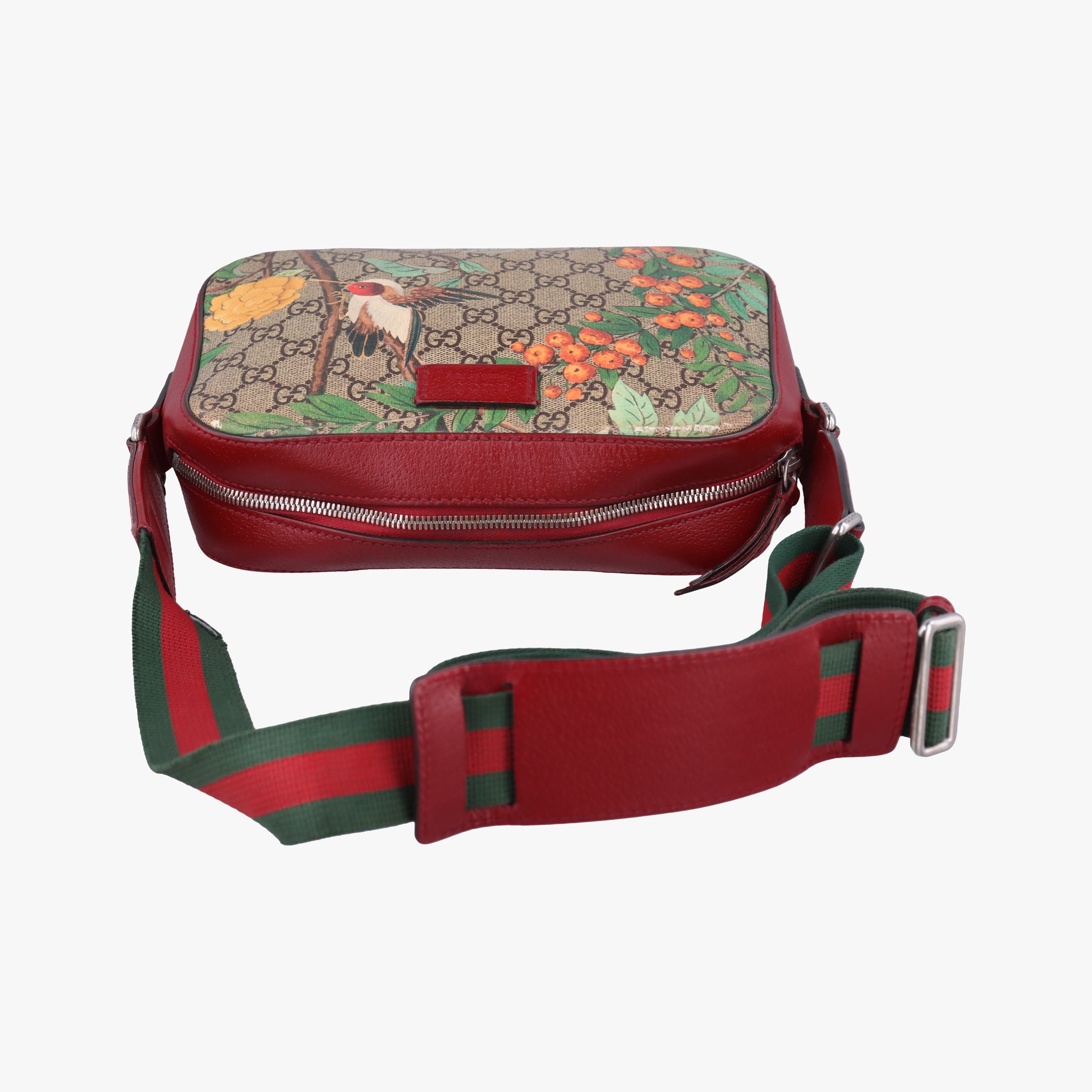 Secondhand Gucci GG Supreme Tian Camera Brown PVC coated canvas×Leather 450947 shoulderbag | stylenewstar