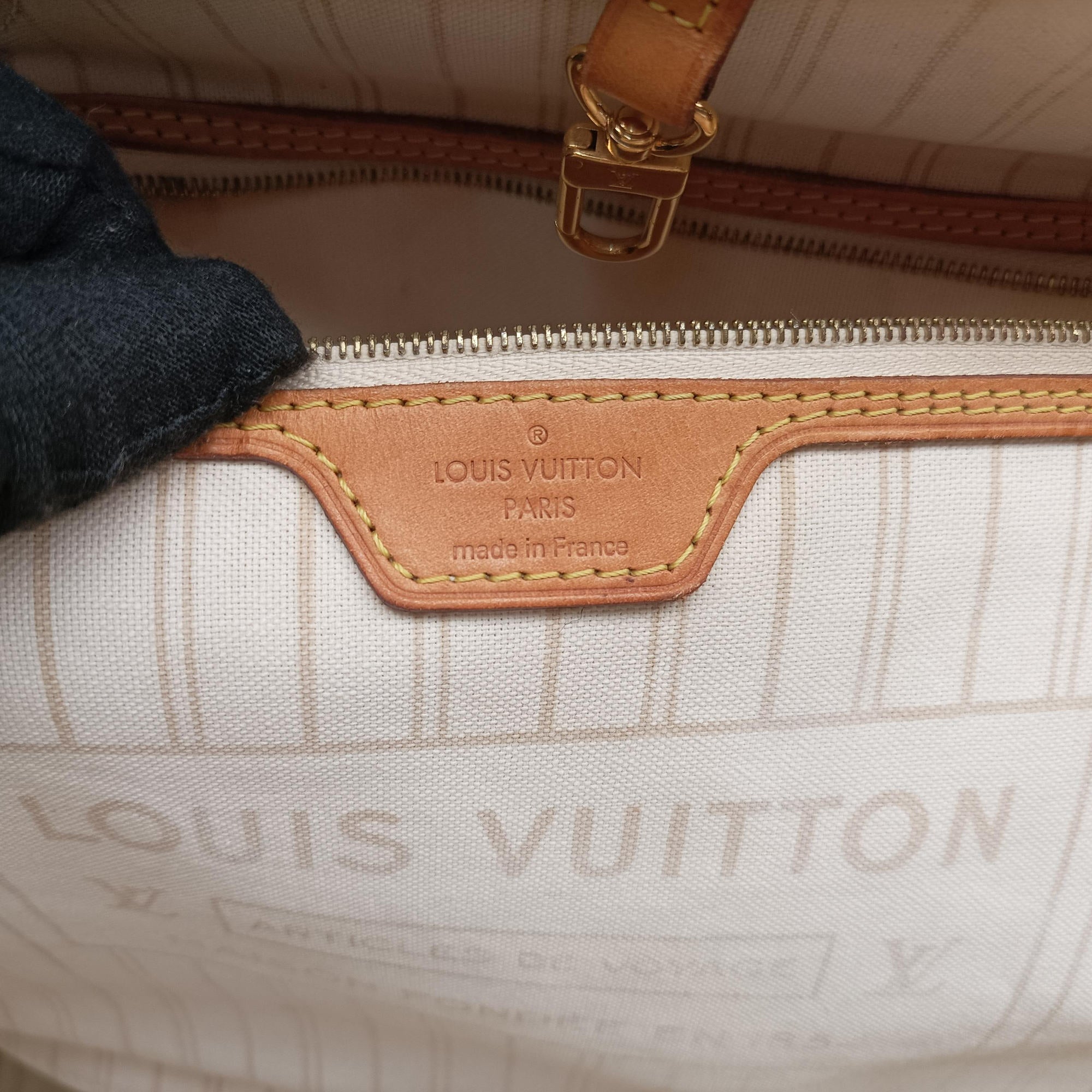 Vintage Louis Vuitton NEVERFULL GM Azur Damier Canvas N51108 handbag | stylenewstar