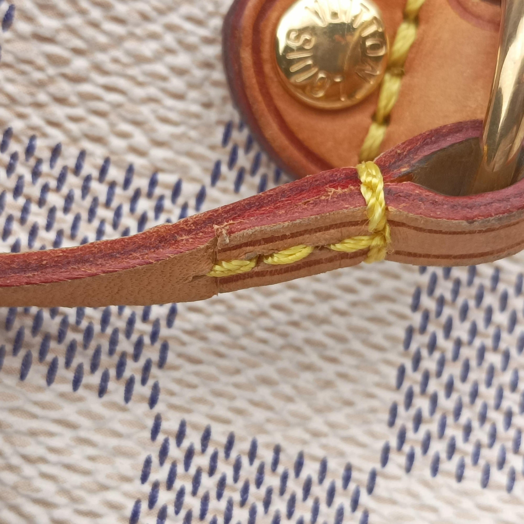 Vintage Louis Vuitton NEVERFULL GM Azur Damier Canvas N51108 handbag | stylenewstar