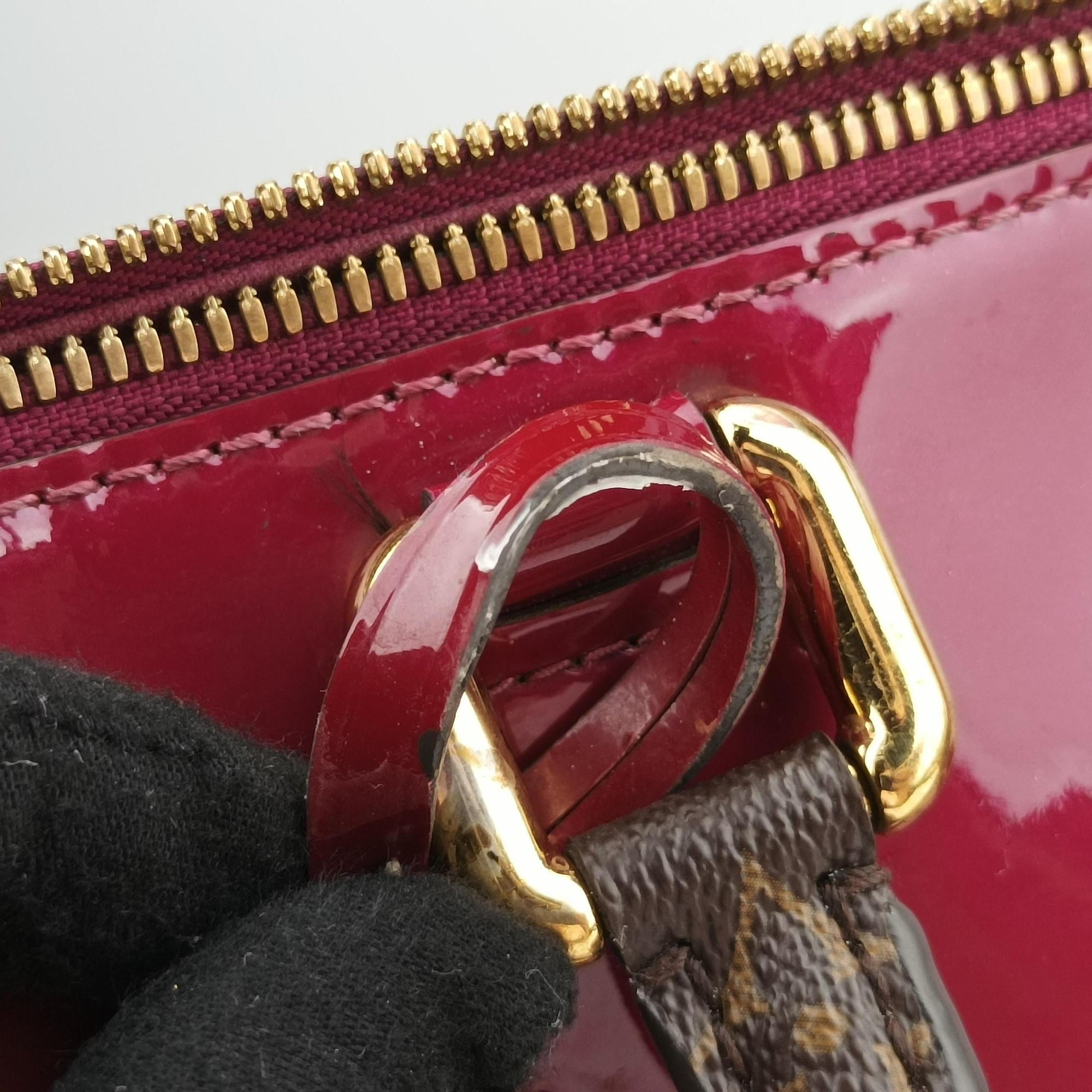 Pre-owned Louis Vuitton MIROIR TOTE MAGENTA Vernis M54640 shoulderbag | stylenewstar