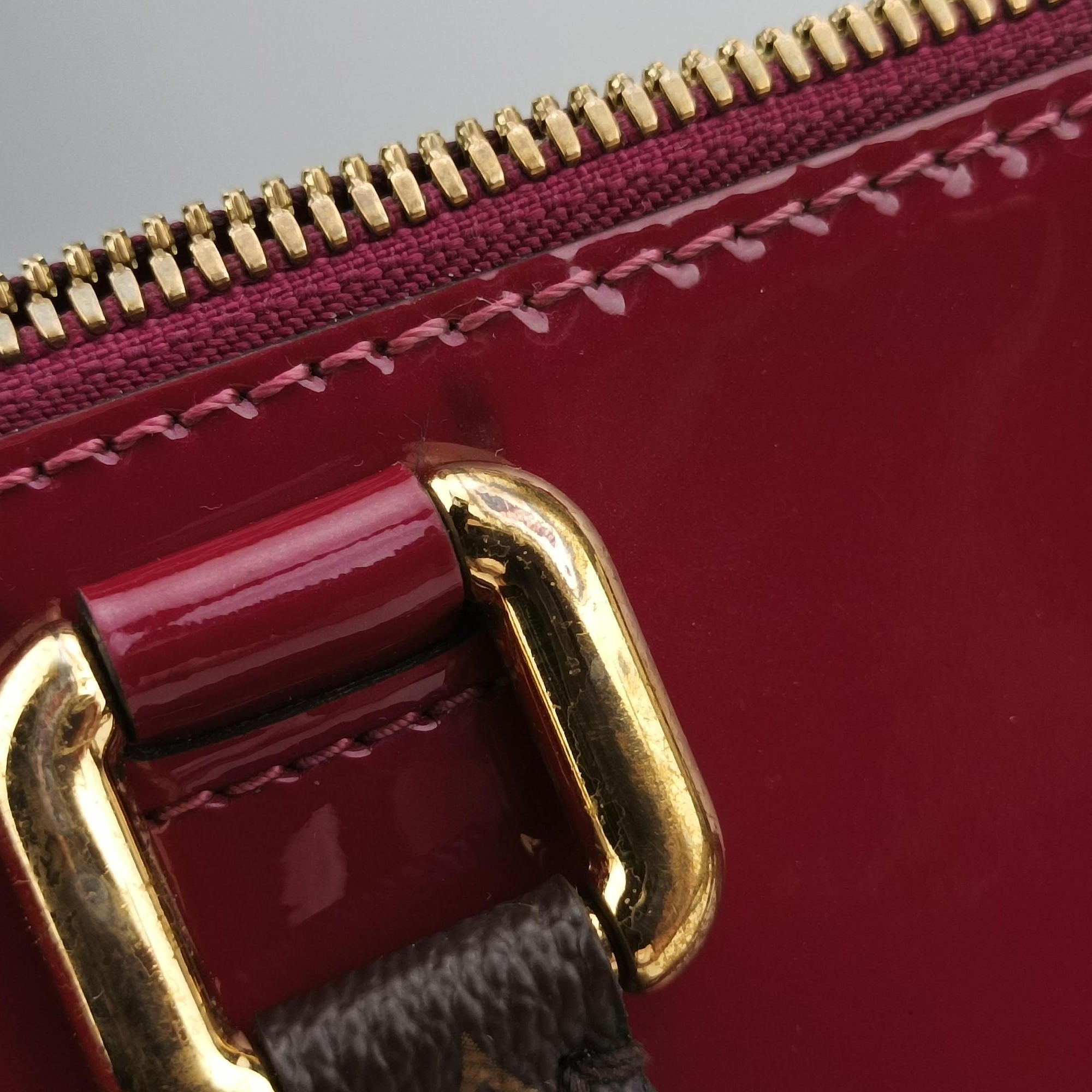 Pre-owned Louis Vuitton MIROIR TOTE MAGENTA Vernis M54640 shoulderbag | stylenewstar