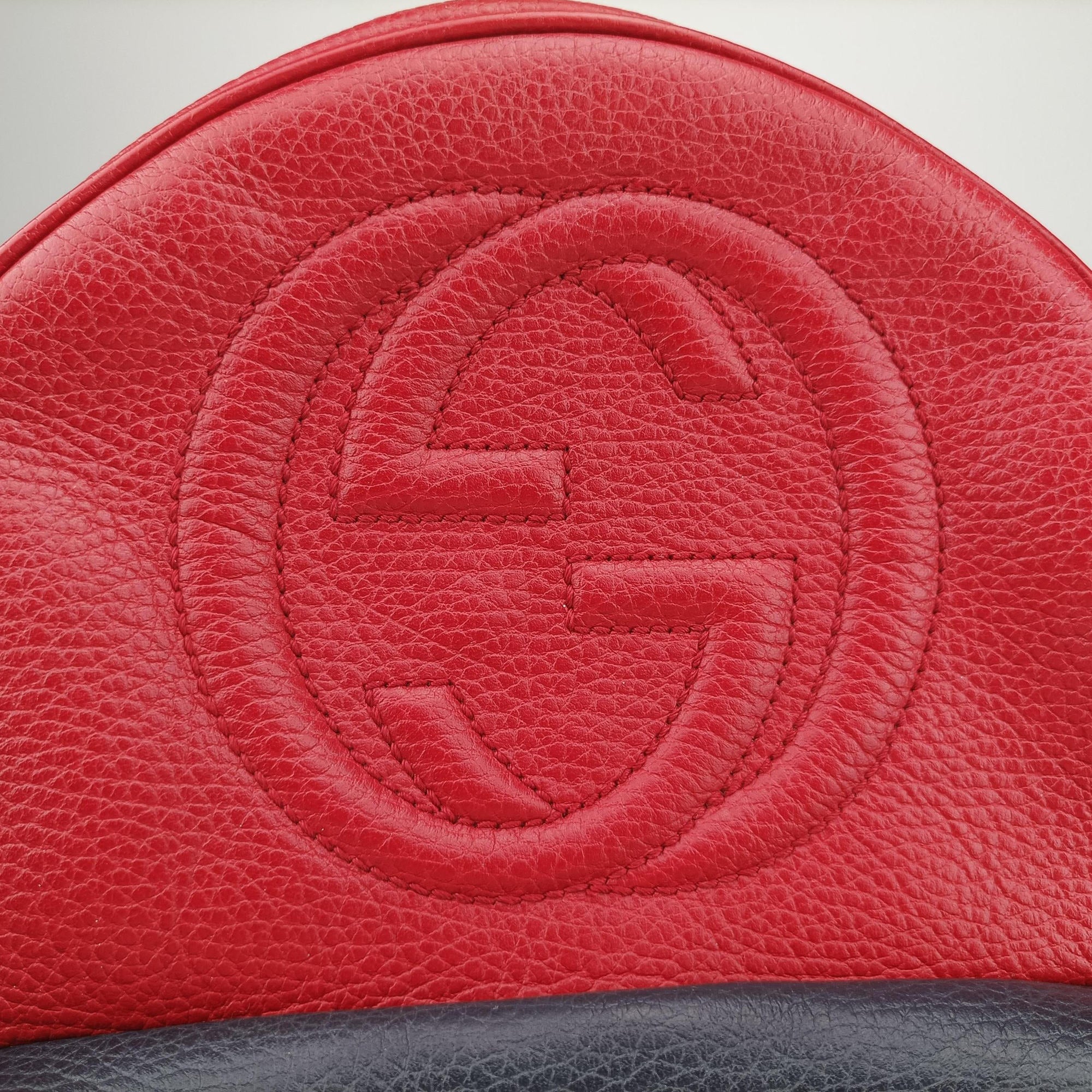 Pre-owned Gucci Soho Red Leather 431570 crossbodybag | stylenewstar