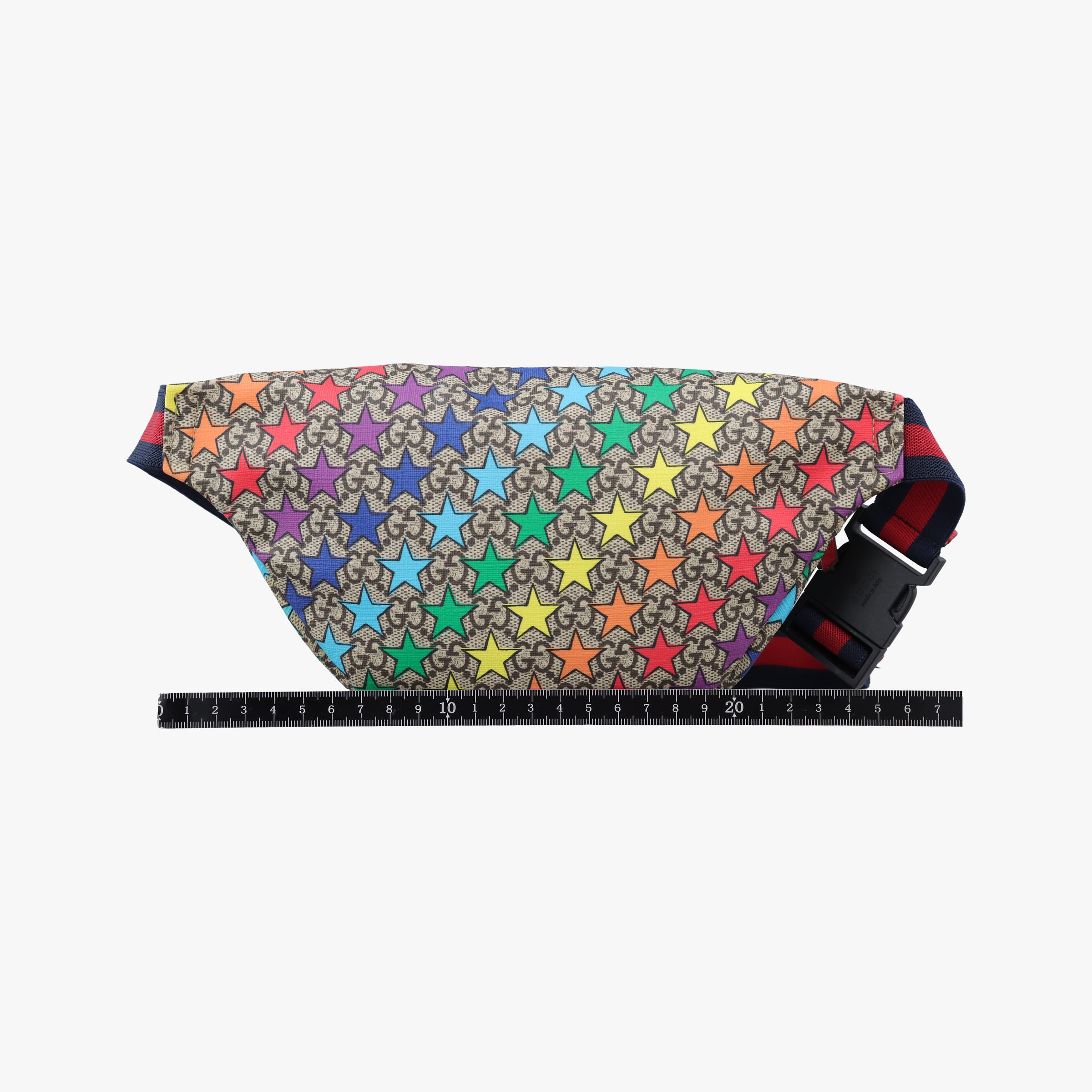Pre-owned Gucci Kids Line Children's Star beige×multi PVC coated canvas 502095 bum bag/waist bag | stylenewstar