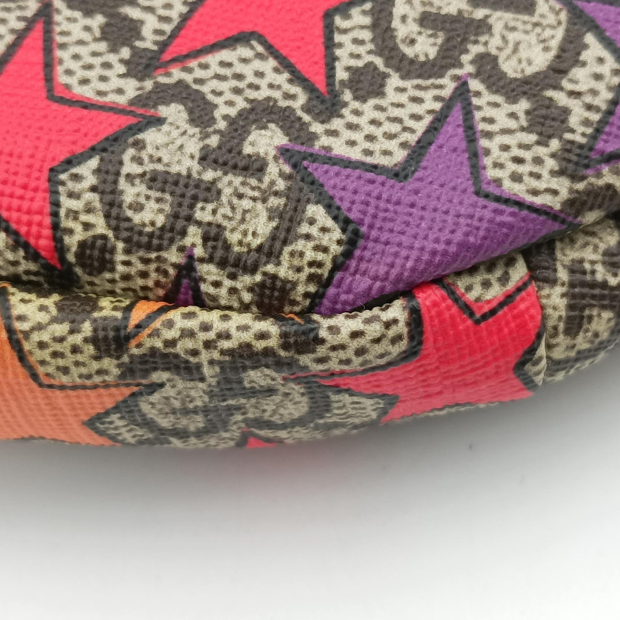 Pre-owned Gucci Kids Line Children's Star beige×multi PVC coated canvas 502095 bum bag/waist bag | stylenewstar