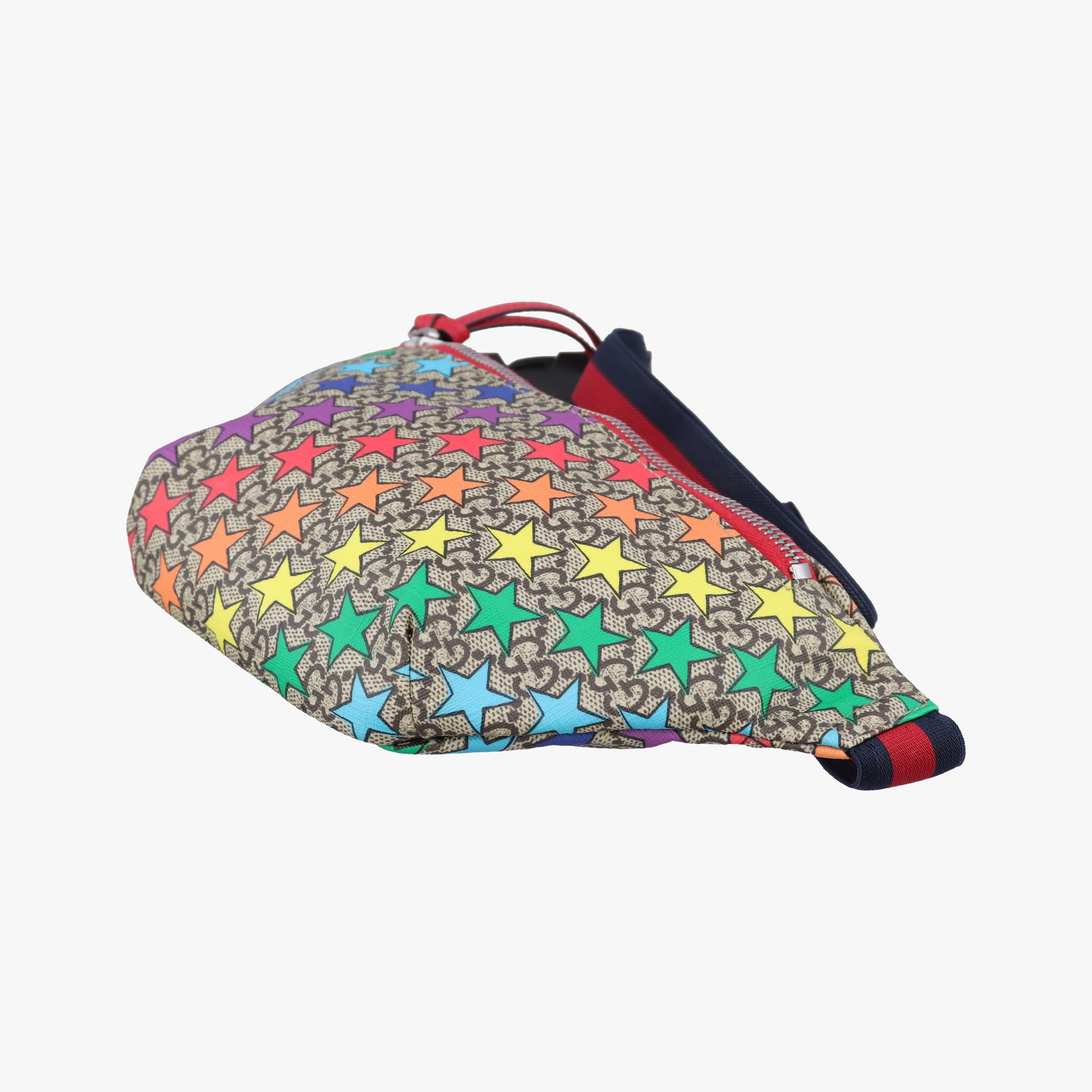 Pre-owned Gucci Kids Line Children's Star beige×multi PVC coated canvas 502095 bum bag/waist bag | stylenewstar