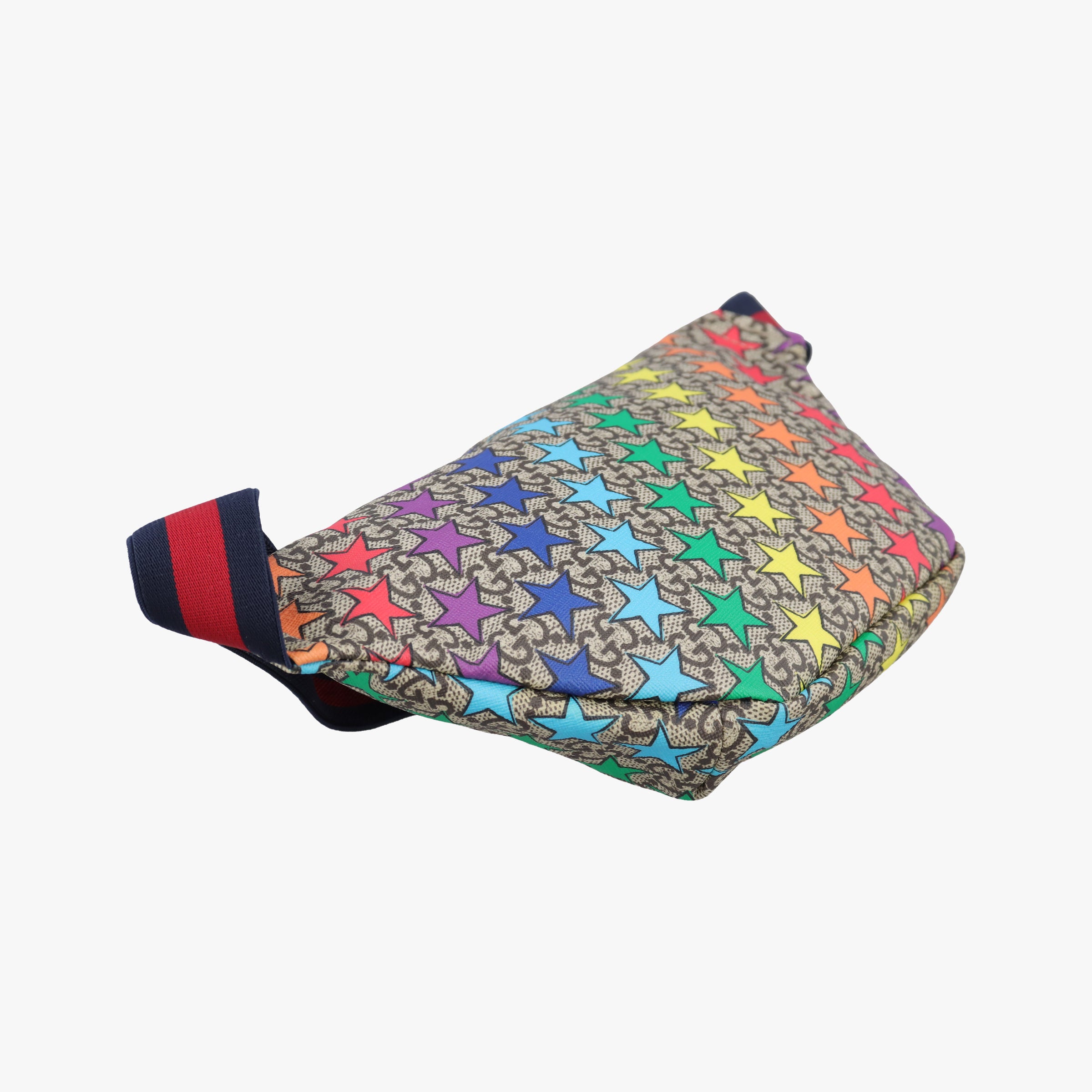 Pre-owned Gucci Kids Line Children's Star beige×multi PVC coated canvas 502095 bum bag/waist bag | stylenewstar