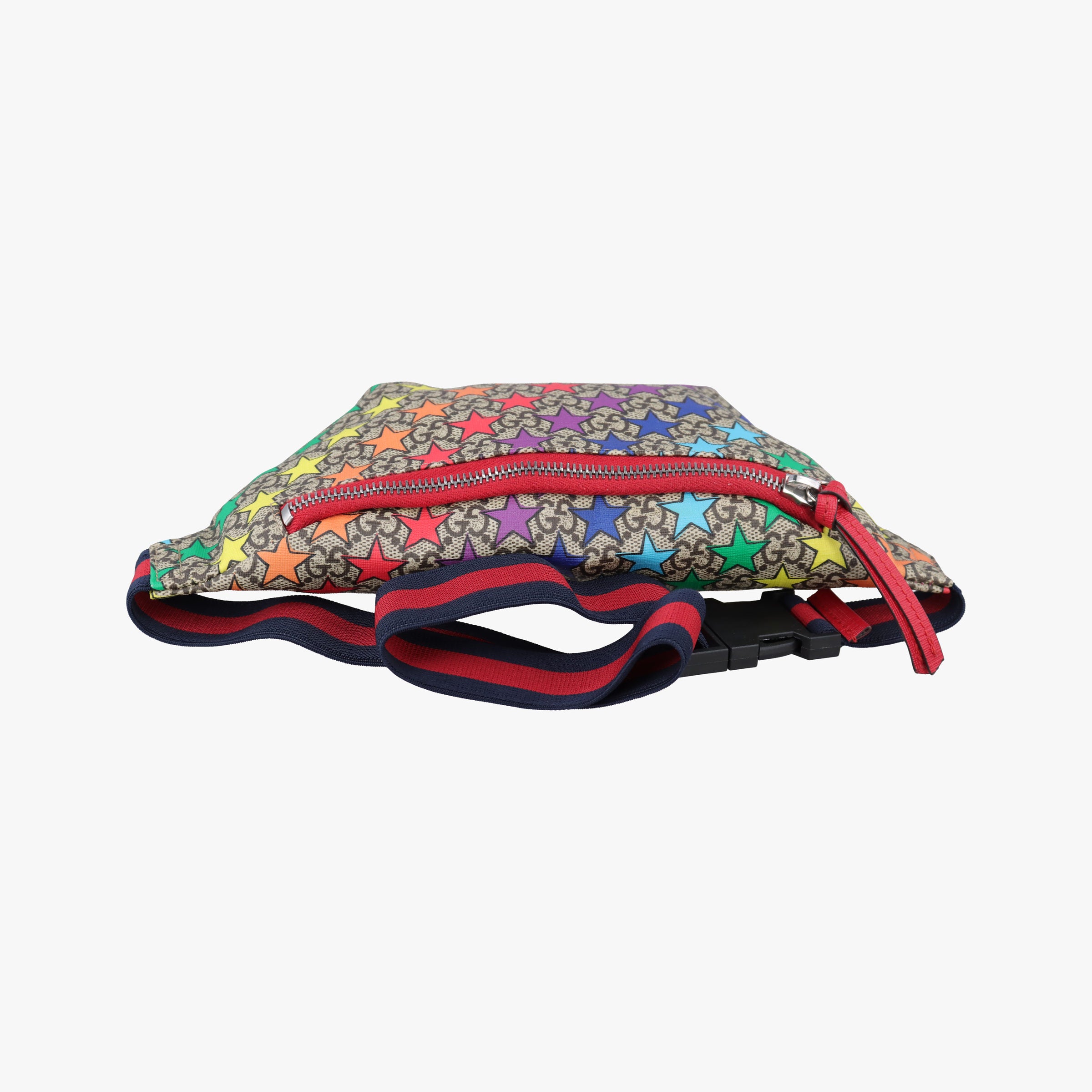 Pre-owned Gucci Kids Line Children's Star beige×multi PVC coated canvas 502095 bum bag/waist bag | stylenewstar