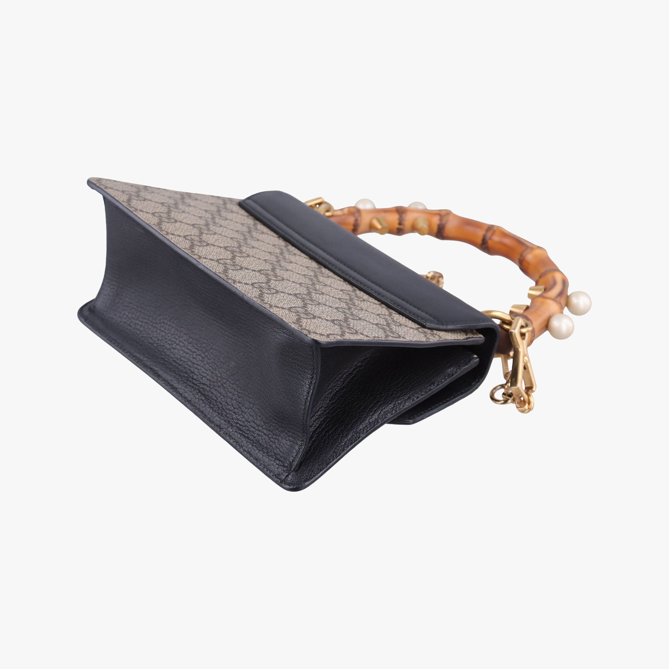 Pre-owned Gucci Mini Fox Brooch Bamboo Beige×Multicolour PVC coated canvas×Leather 466428 shoulderbag | stylenewstar
