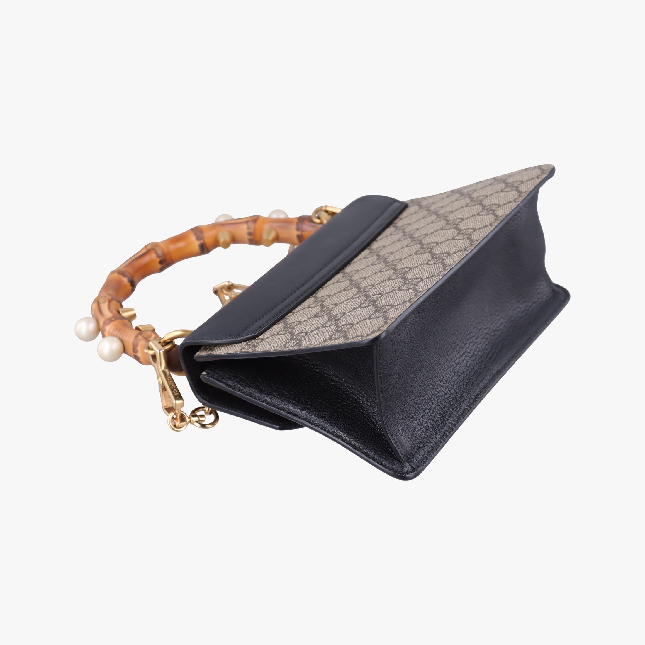 Pre-owned Gucci Mini Fox Brooch Bamboo Beige×Multicolour PVC coated canvas×Leather 466428 shoulderbag | stylenewstar