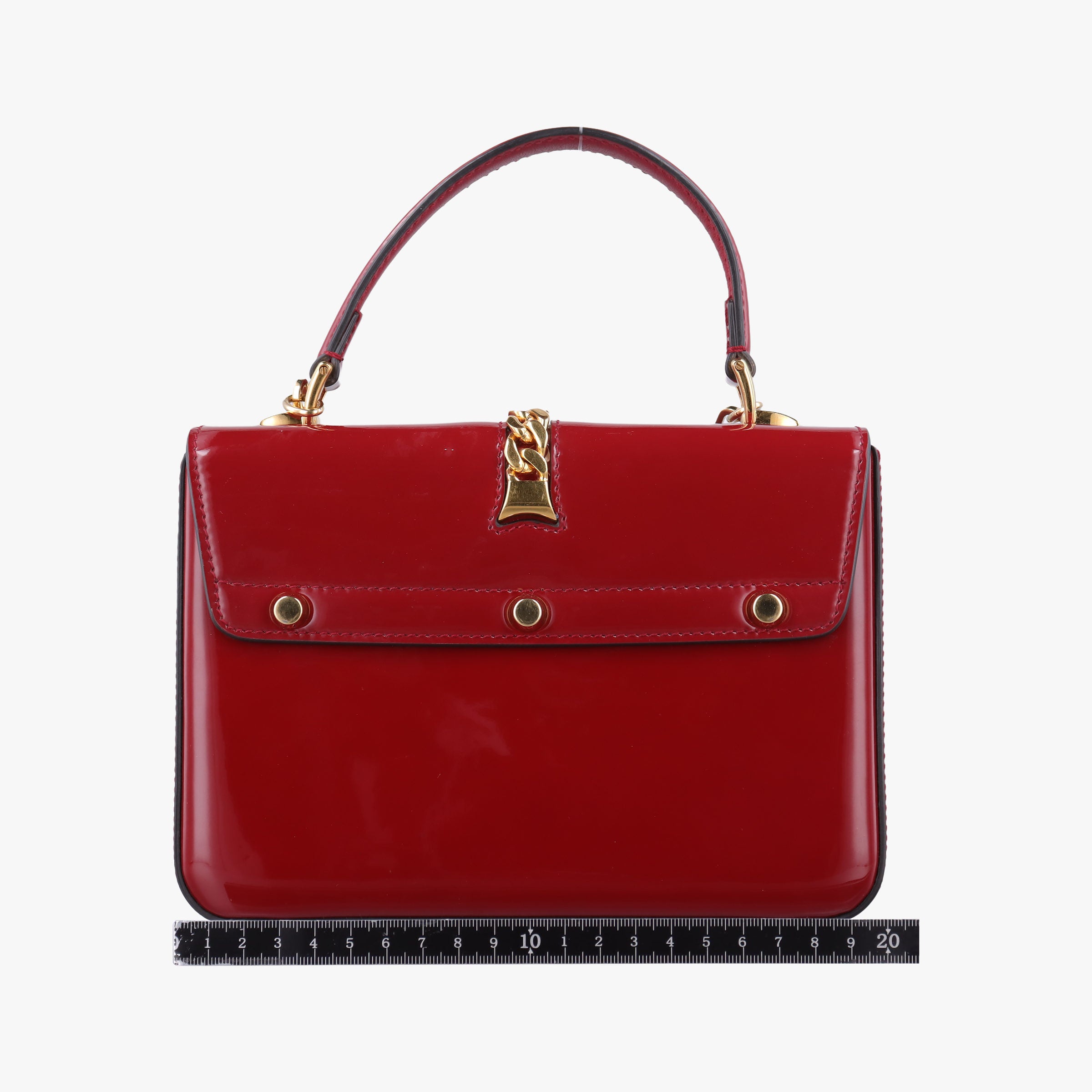 Pre-owned Gucci Sylvie Red Patent Leather 589479 shoulderbag | stylenewstar