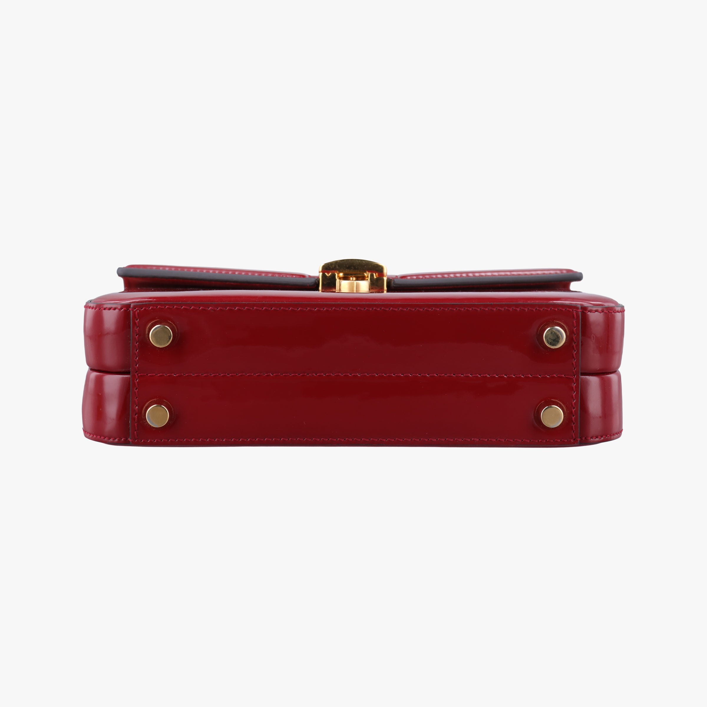 Pre-owned Gucci Sylvie Red Patent Leather 589479 shoulderbag | stylenewstar