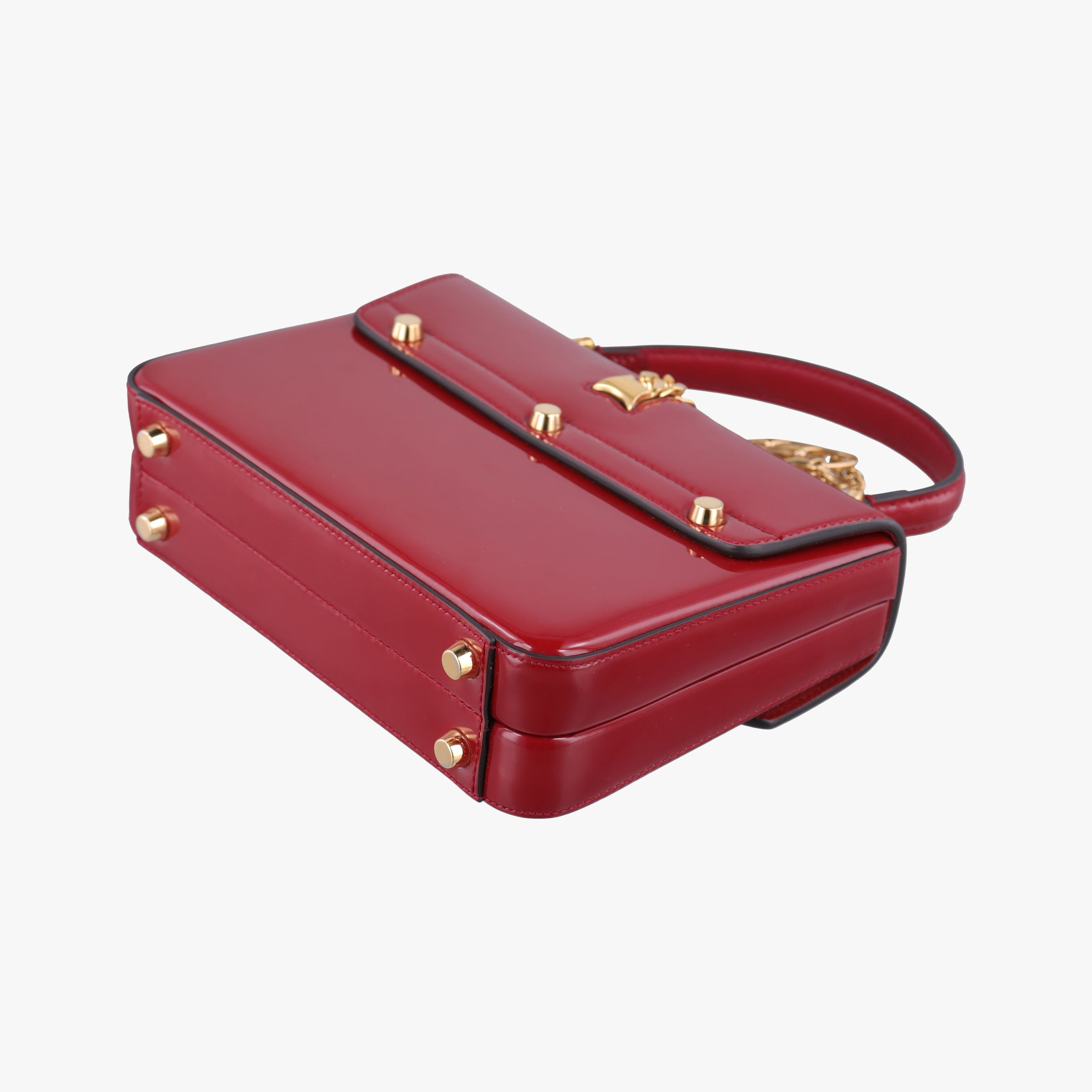 Pre-owned Gucci Sylvie Red Patent Leather 589479 shoulderbag | stylenewstar