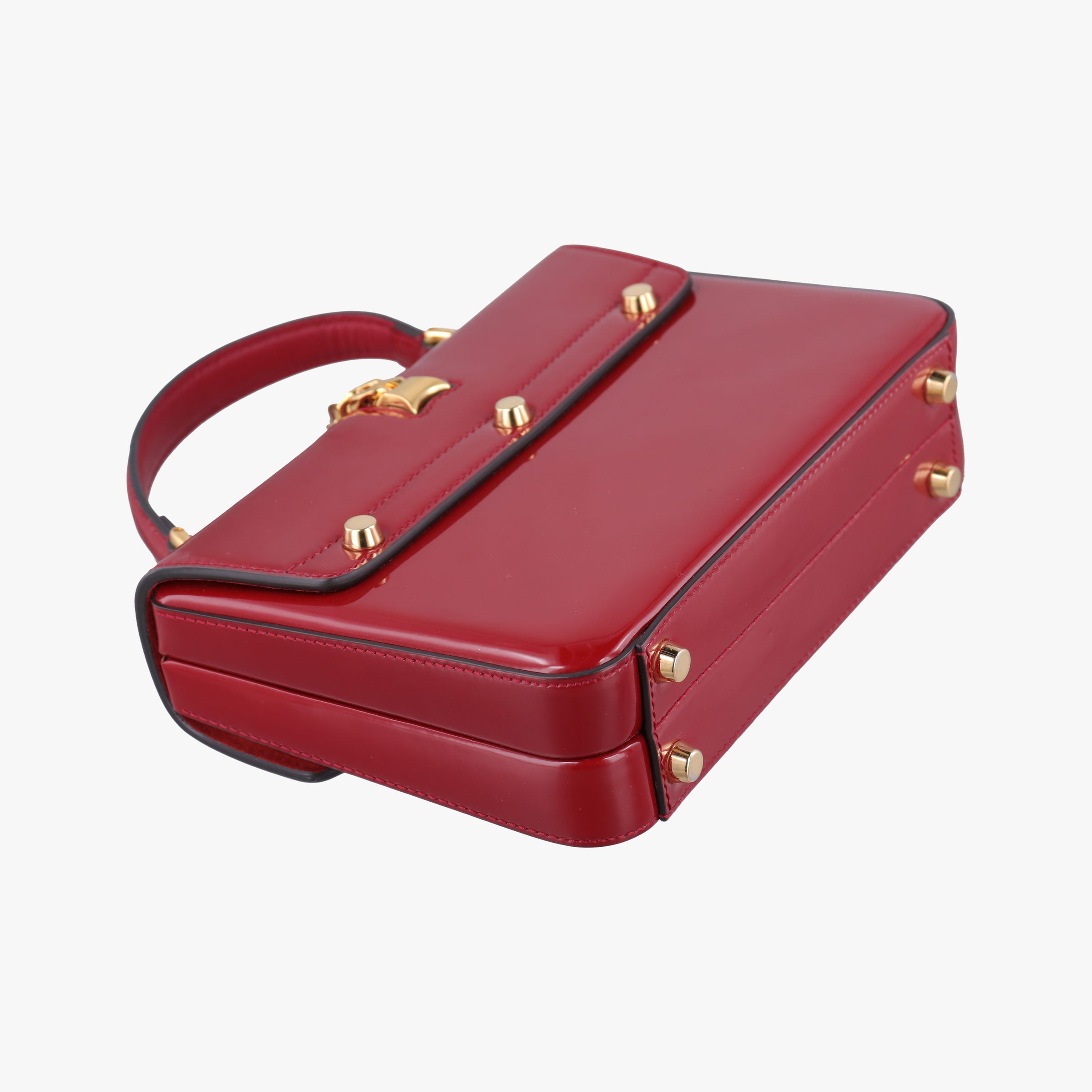 Pre-owned Gucci Sylvie Red Patent Leather 589479 shoulderbag | stylenewstar