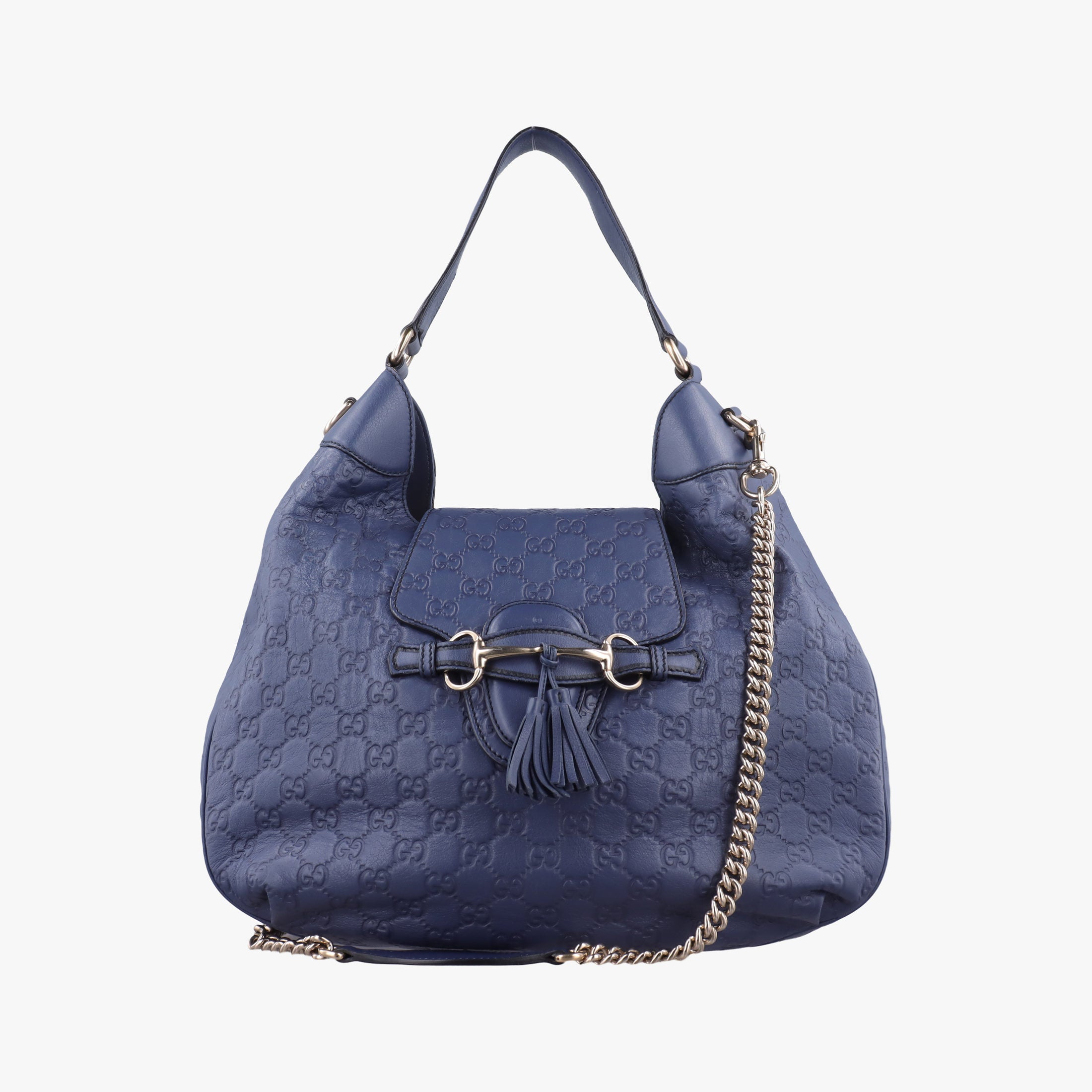 Secondhand Gucci Emily Hobo Blue Leather 322226 shoulderbag | stylenewstar