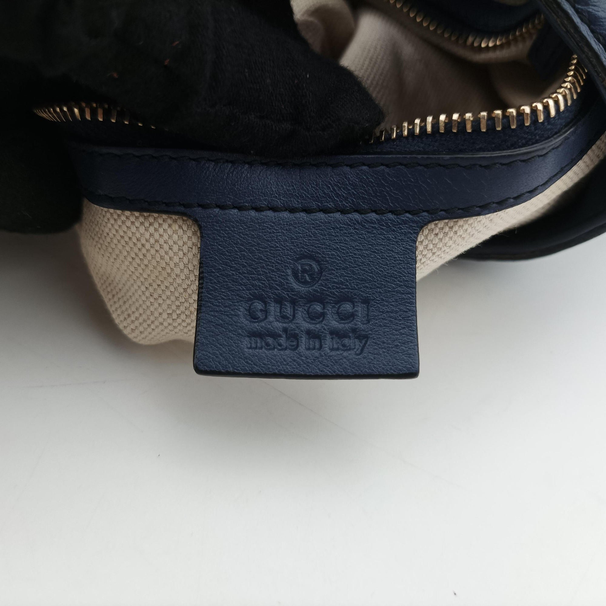 Secondhand Gucci Emily Hobo Blue Leather 322226 shoulderbag | stylenewstar