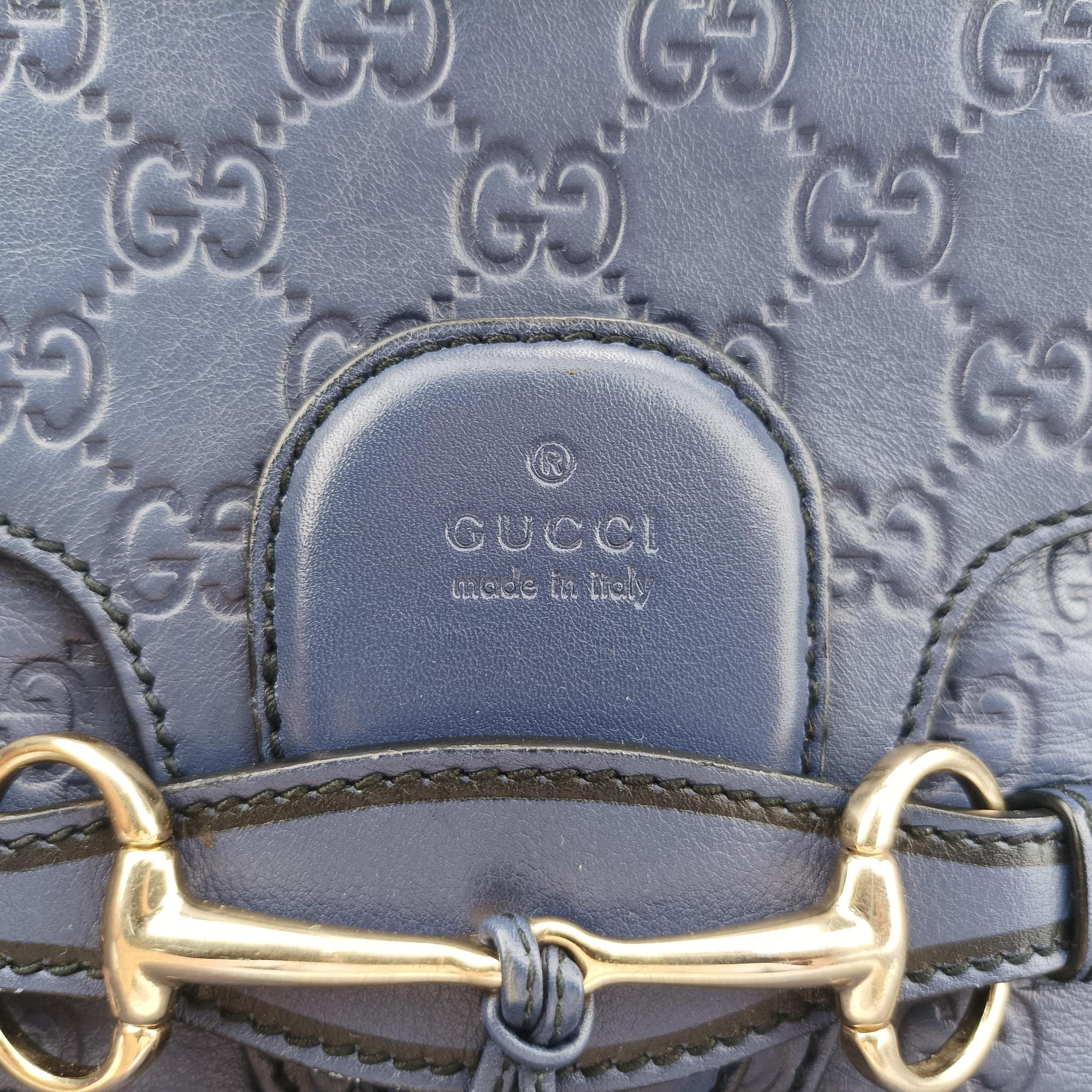 Secondhand Gucci Emily Hobo Blue Leather 322226 shoulderbag | stylenewstar