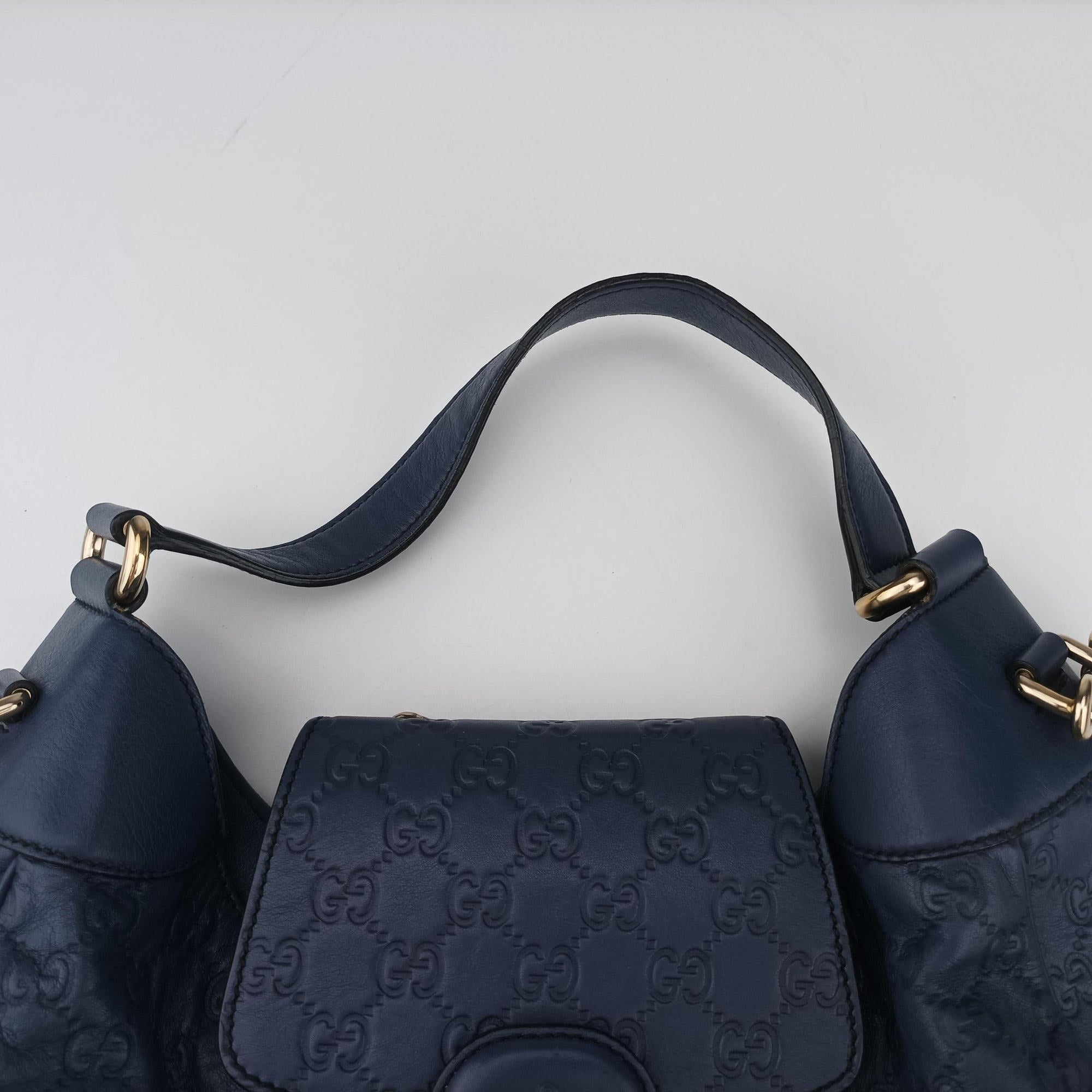 Secondhand Gucci Emily Hobo Blue Leather 322226 shoulderbag | stylenewstar