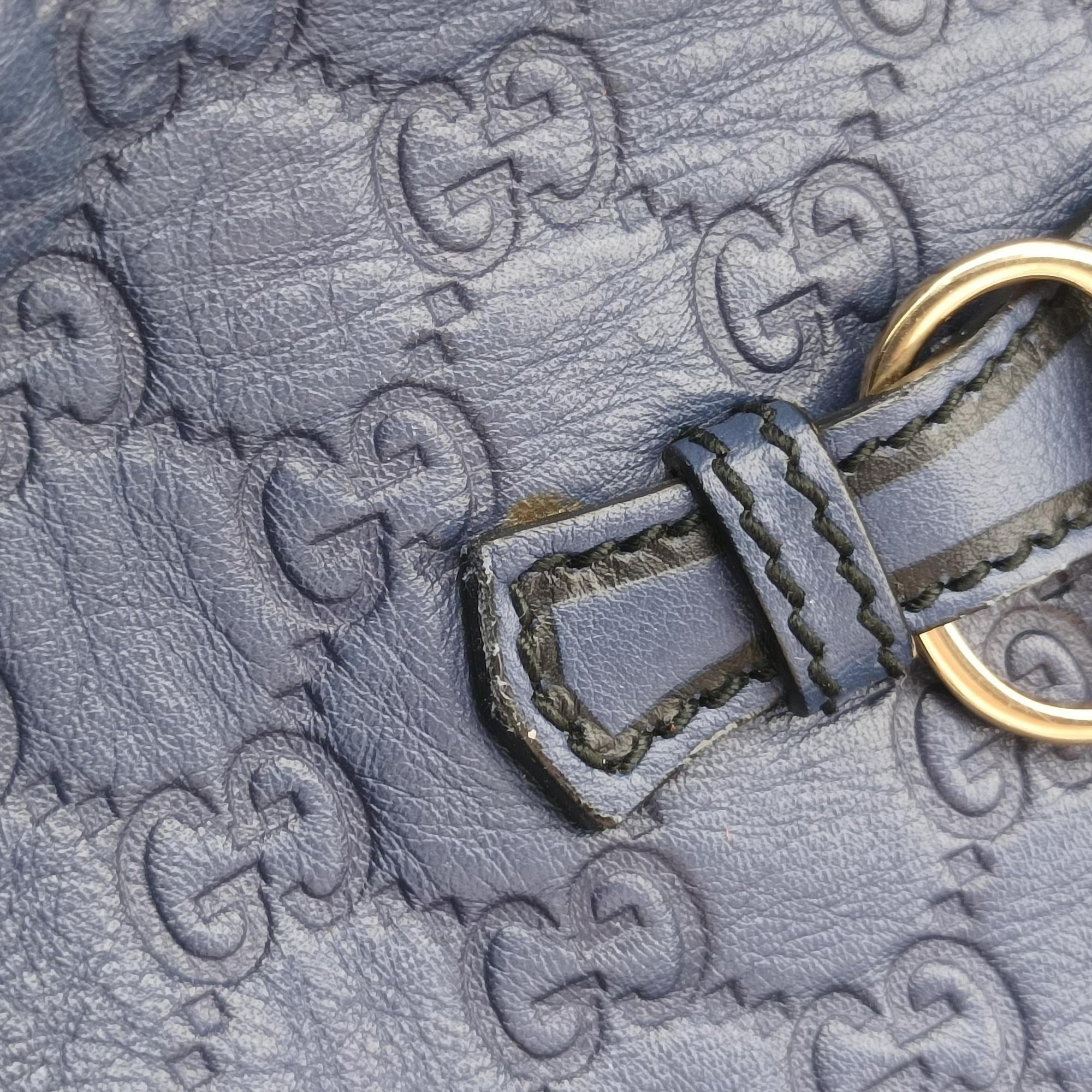Secondhand Gucci Emily Hobo Blue Leather 322226 shoulderbag | stylenewstar