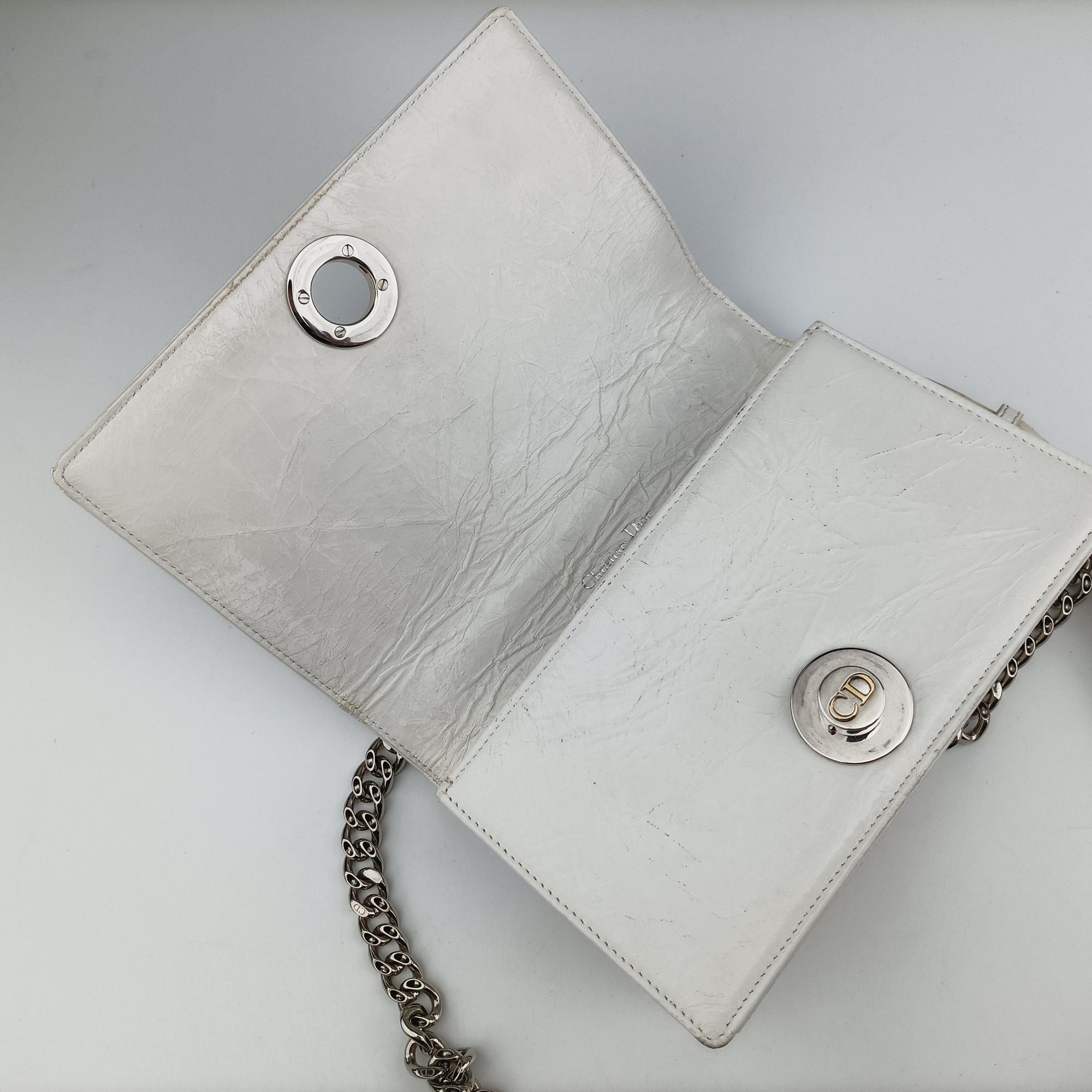 Vintage Christian Dior Diorama White Leather  shoulderbag | stylenewstar