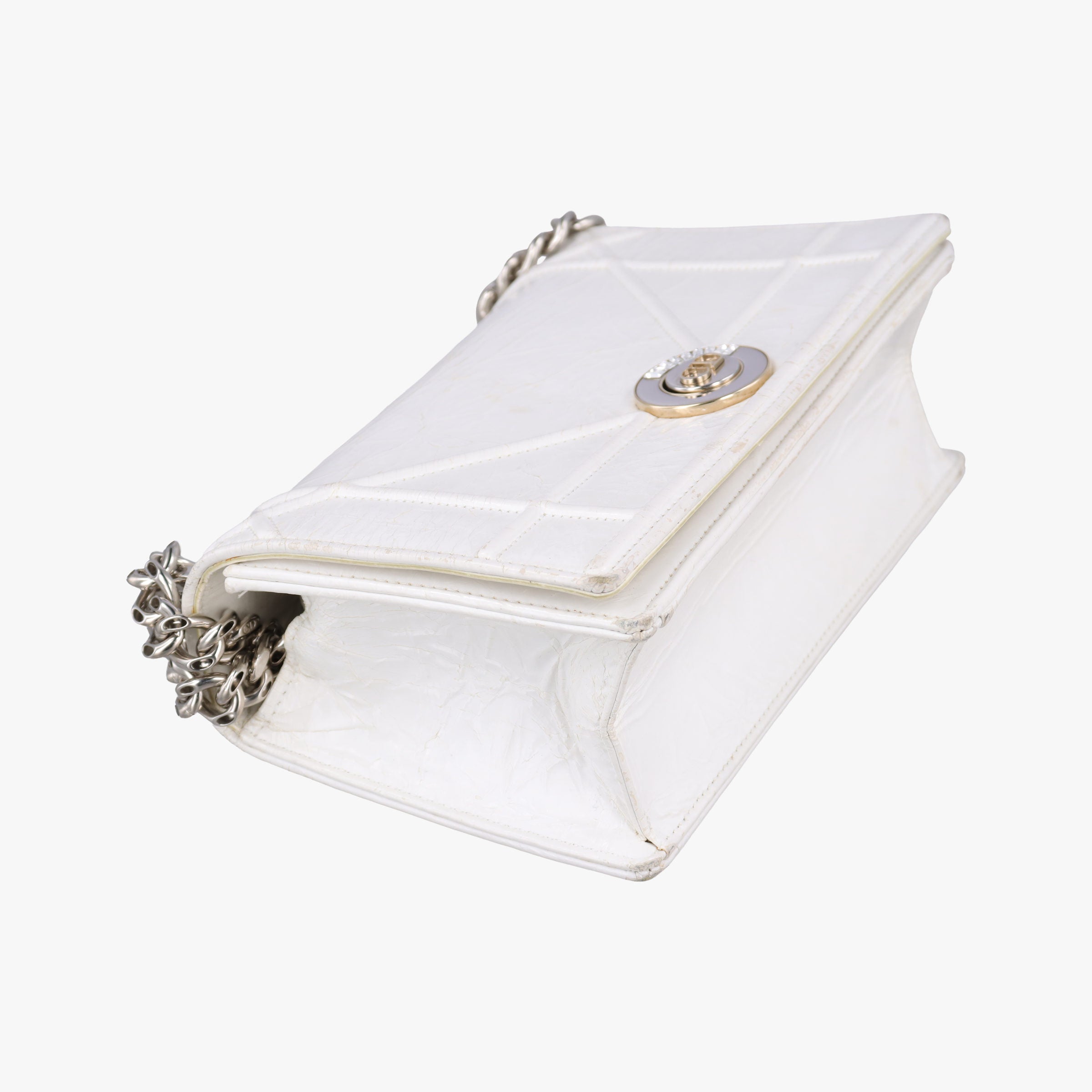 Vintage Christian Dior Diorama White Leather  shoulderbag | stylenewstar