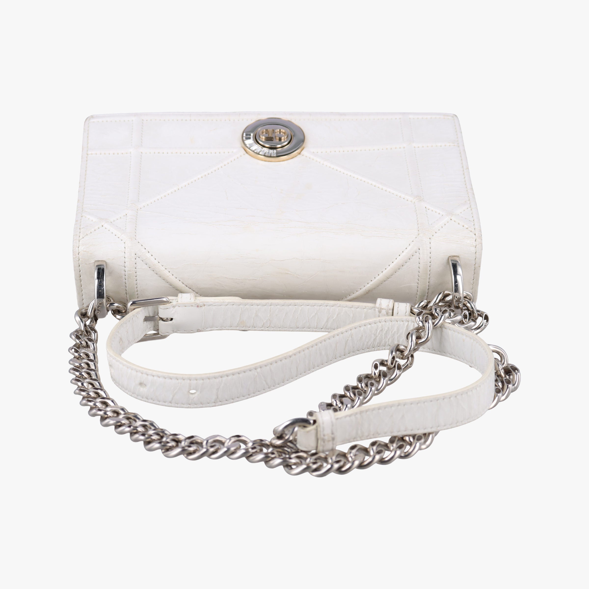 Vintage Christian Dior Diorama White Leather  shoulderbag | stylenewstar