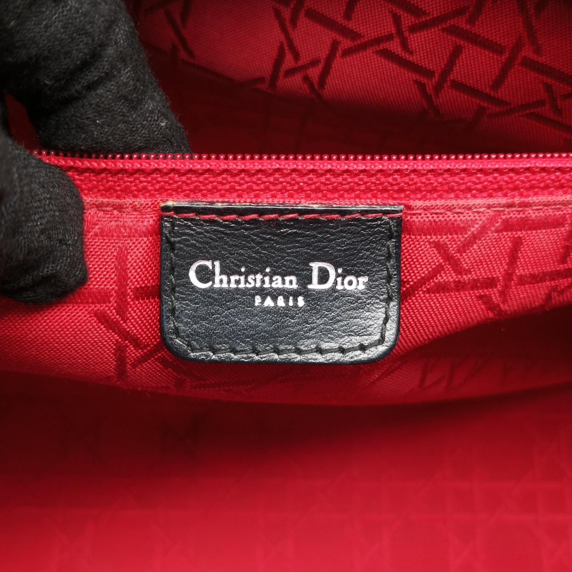 Pre-owned Christian Dior Lady Dior Black lambskin  handbag | stylenewstar