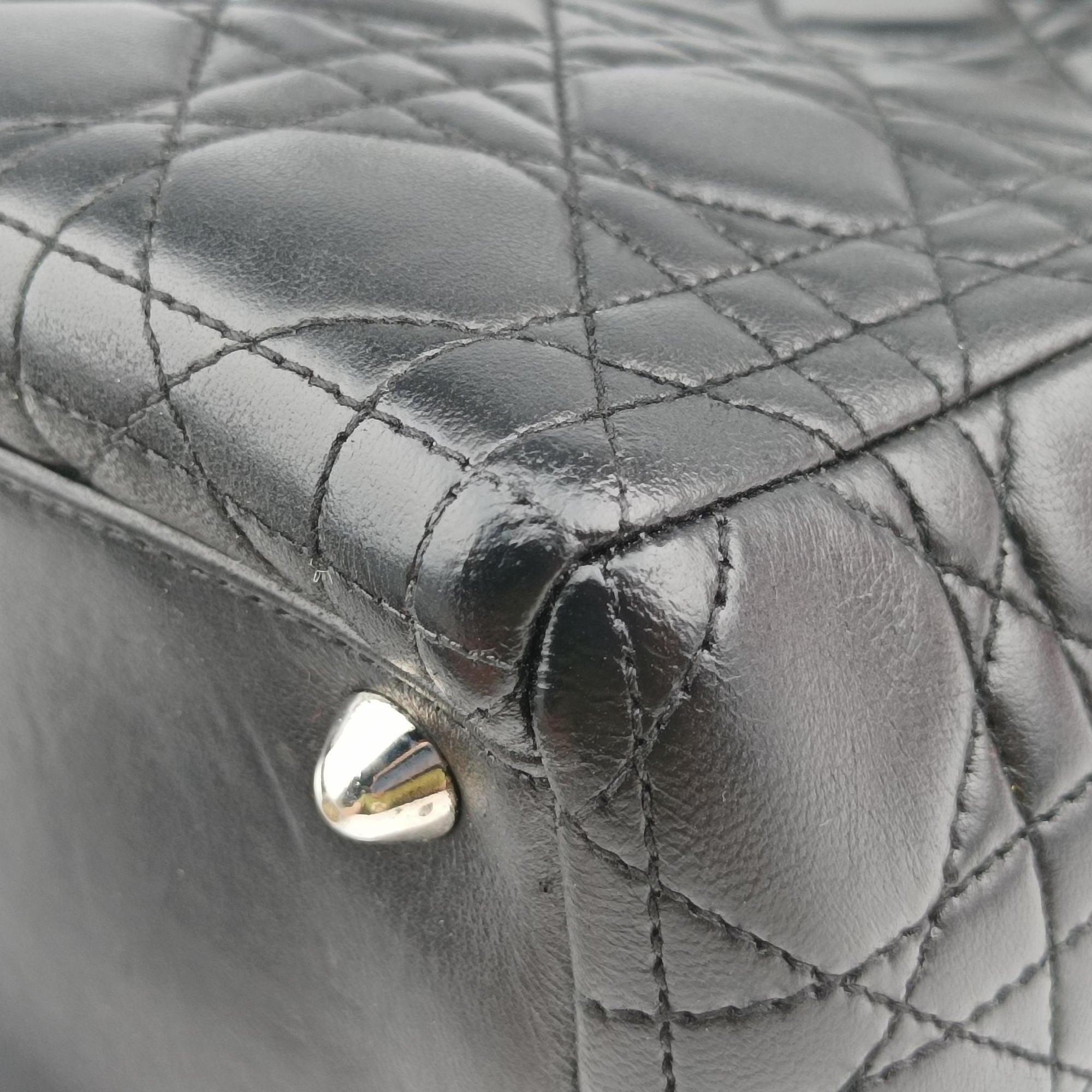 Pre-owned Christian Dior Lady Dior Black lambskin  handbag | stylenewstar