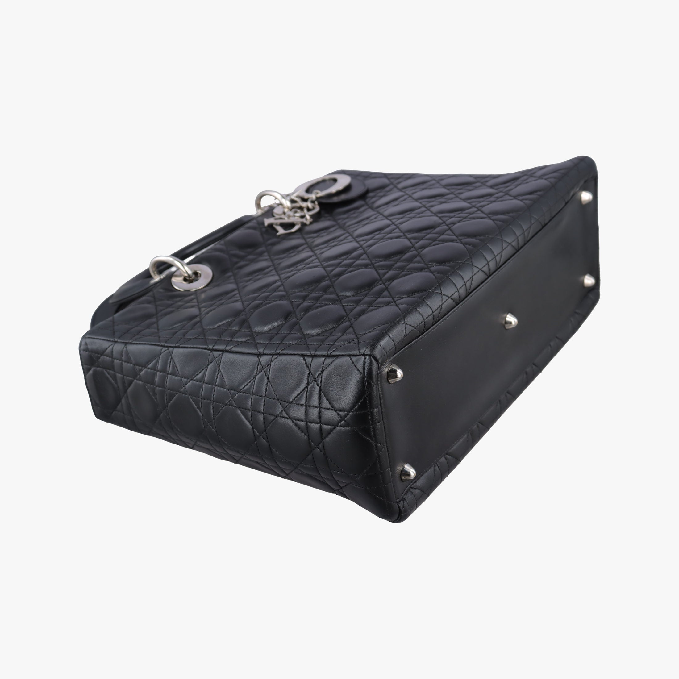 Pre-owned Christian Dior Lady Dior Black lambskin  handbag | stylenewstar
