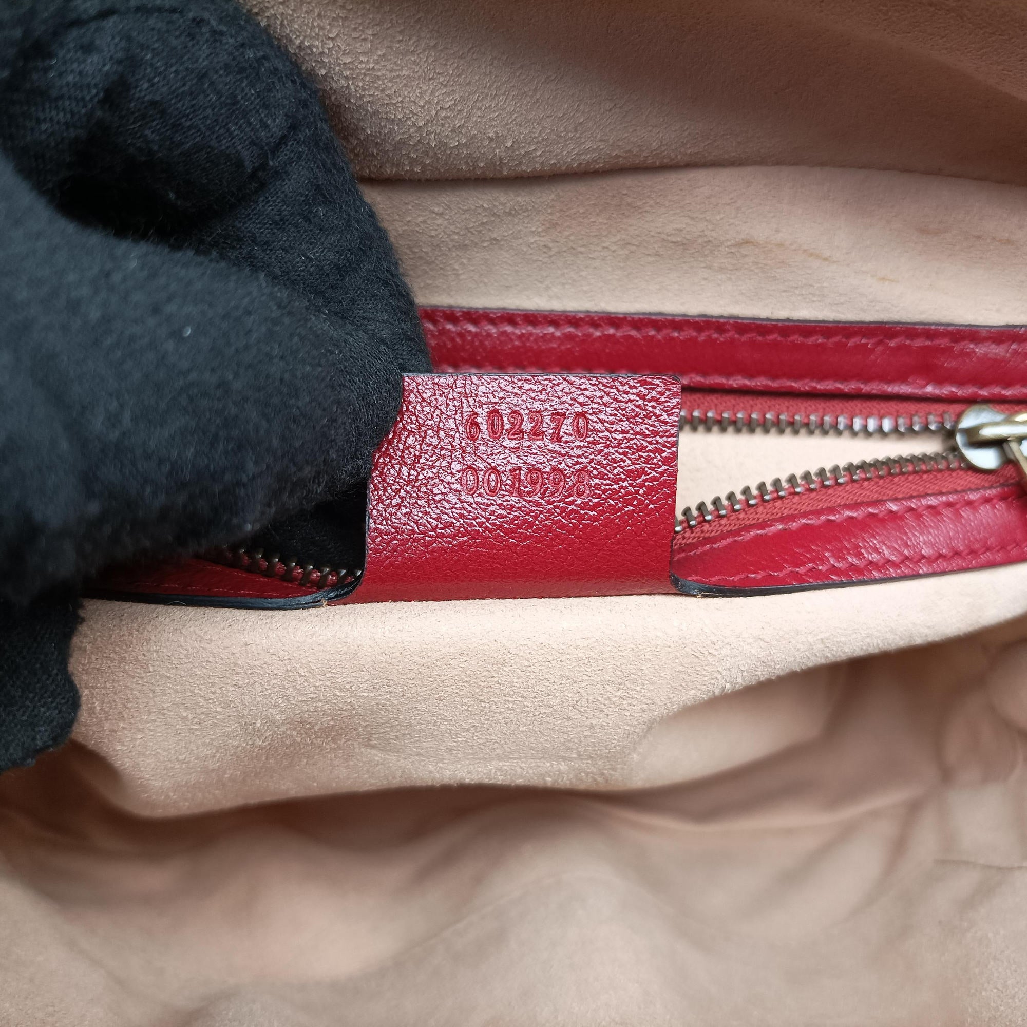 Vintage Gucci GG Marmont Bamboo Top Handle Black×red Leather 602270 shoulderbag | stylenewstar