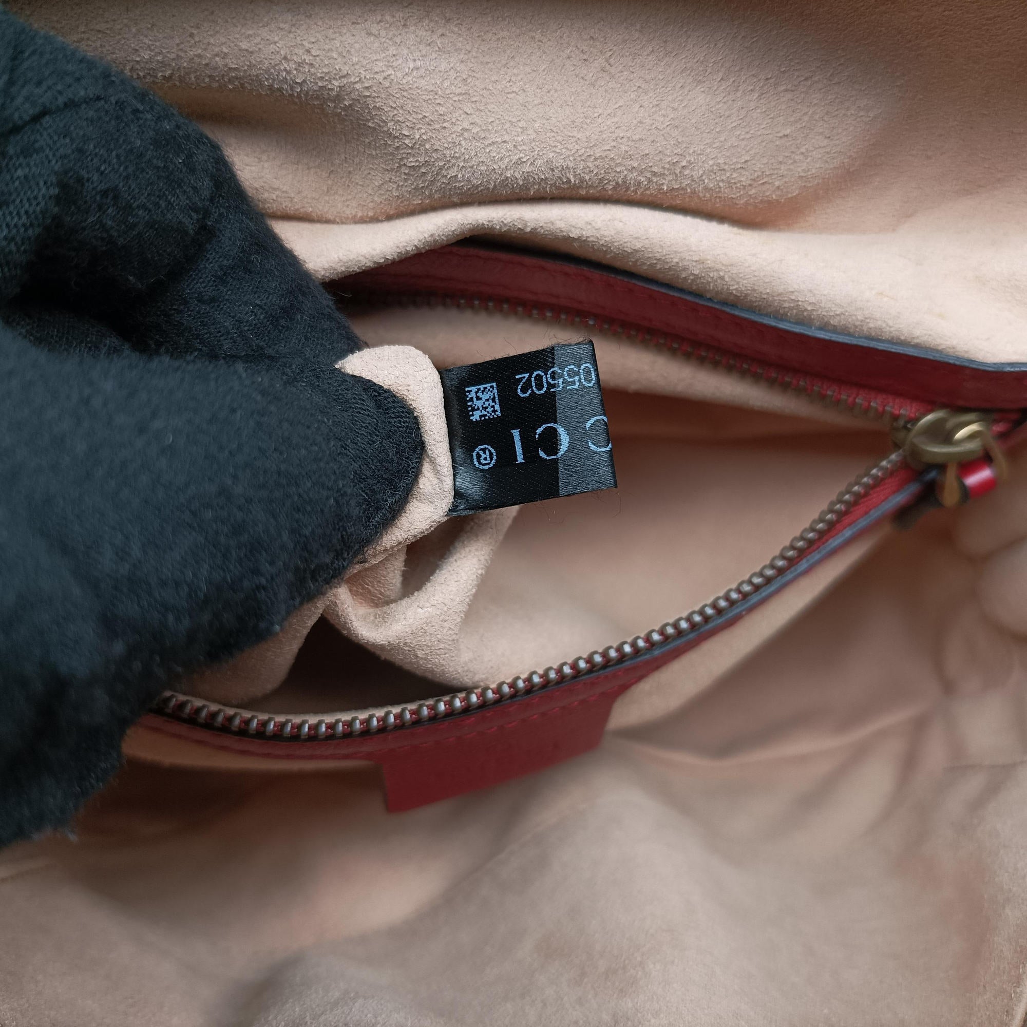Vintage Gucci GG Marmont Bamboo Top Handle Black×red Leather 602270 shoulderbag | stylenewstar