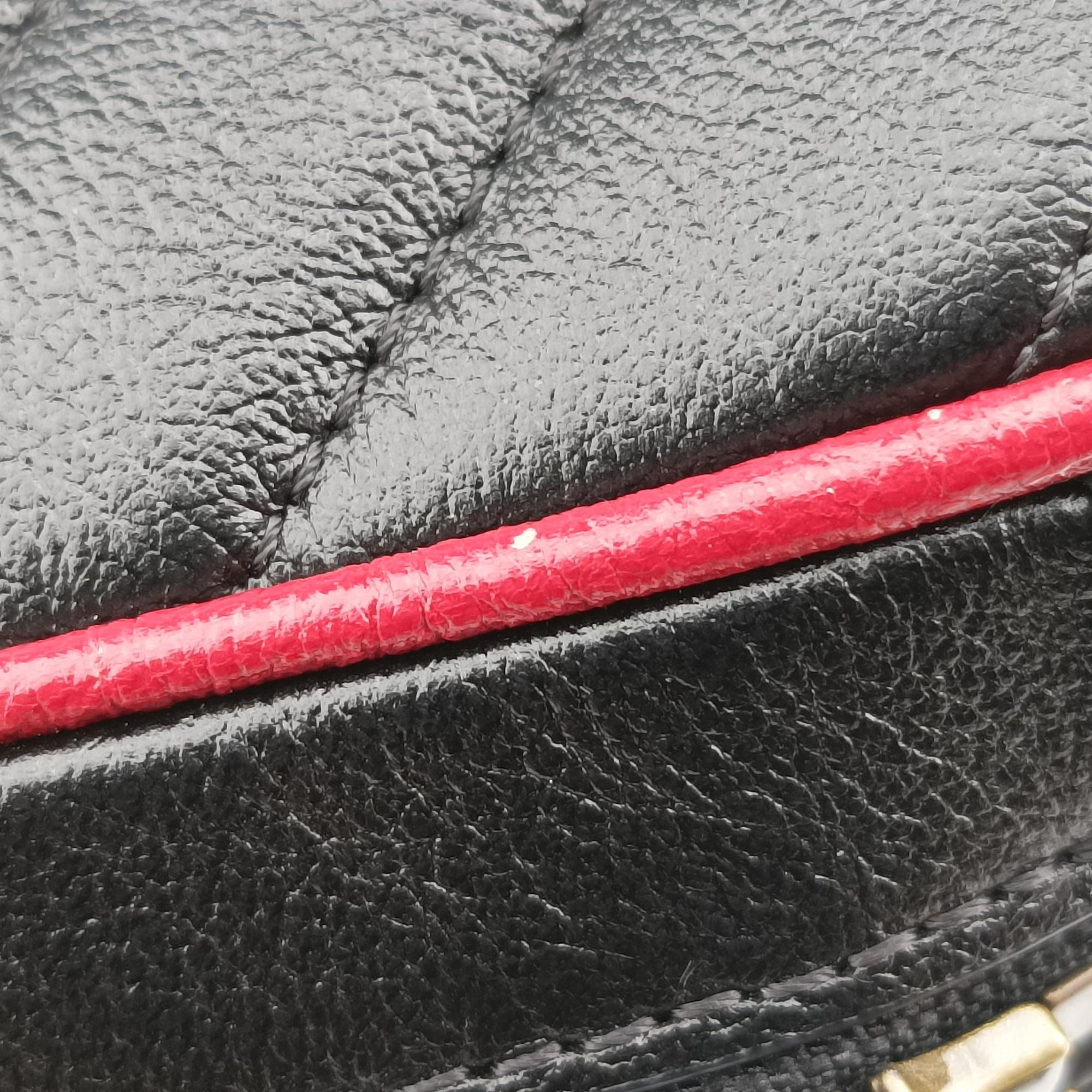 Vintage Gucci GG Marmont Bamboo Top Handle Black×red Leather 602270 shoulderbag | stylenewstar
