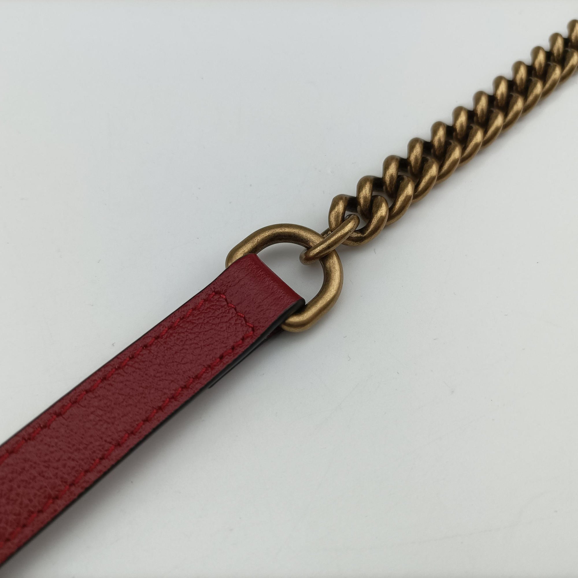 Vintage Gucci GG Marmont Bamboo Top Handle Black×red Leather 602270 shoulderbag | stylenewstar