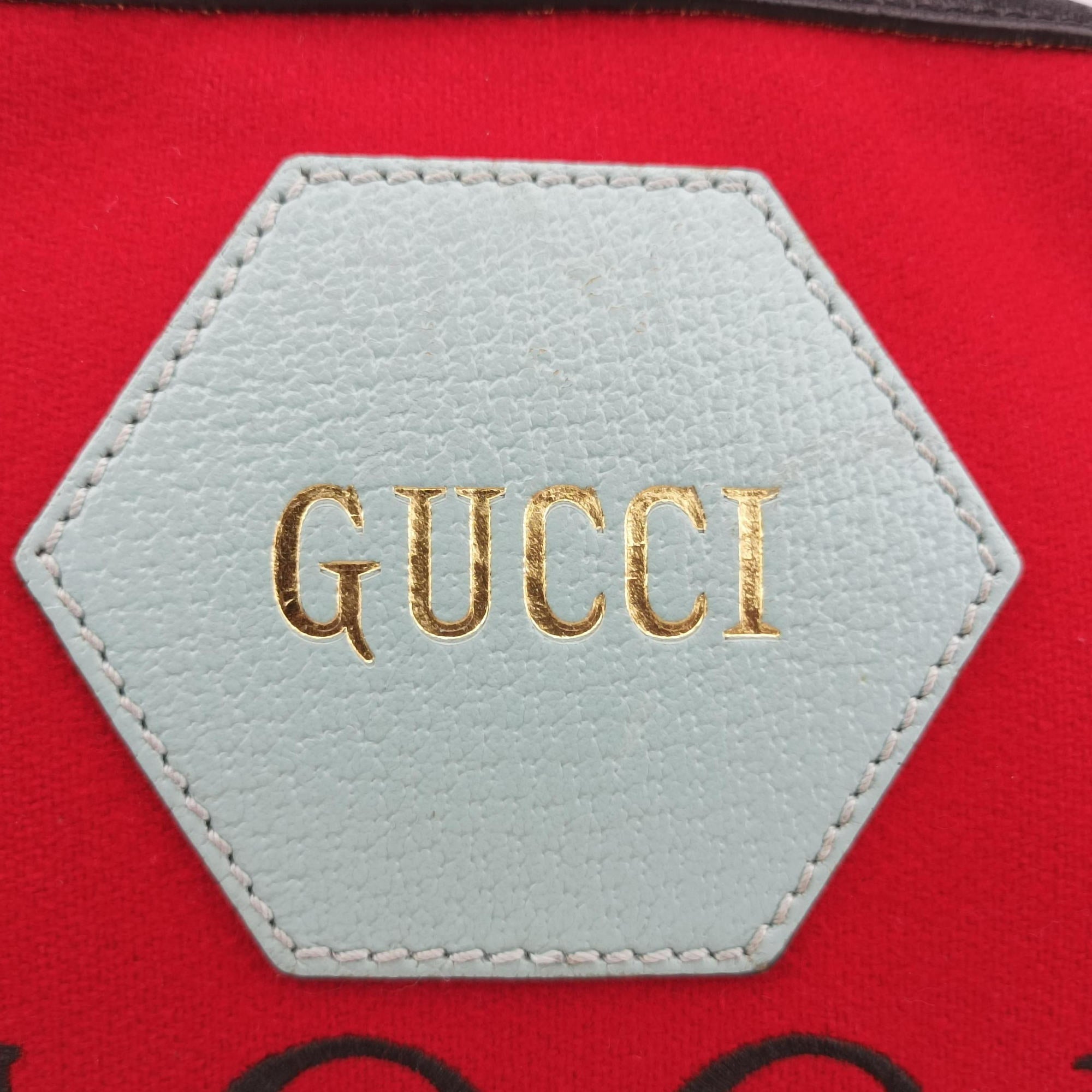 Pre-owned Gucci Neo Vintage Messenger Red PVC coated canvas×Leather 476466 shoulderbag | stylenewstar