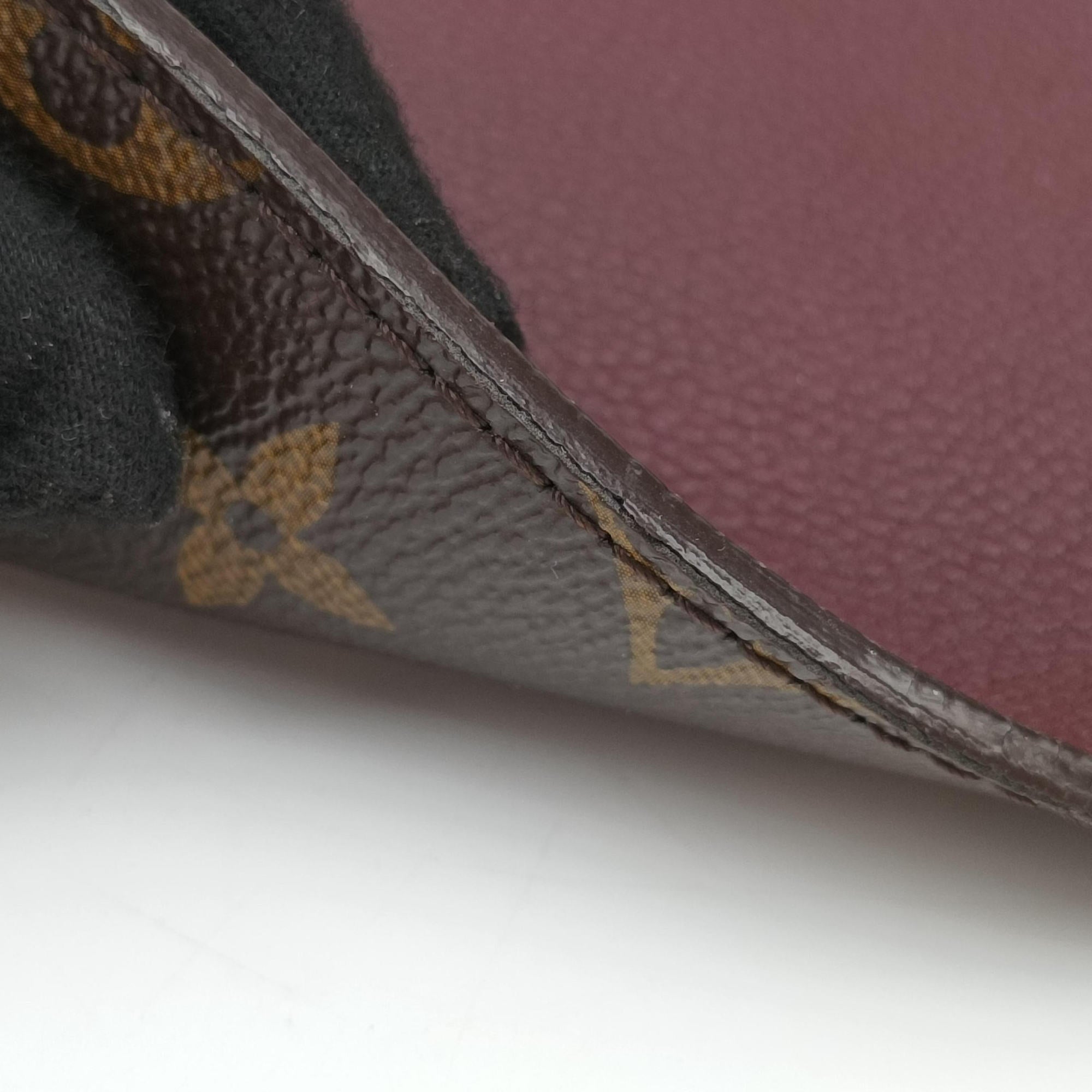 Vintage Louis Vuitton OLYMPE Brown×QUETSCHE Monogram Canvas×calf leather M40926 handbag | stylenewstar