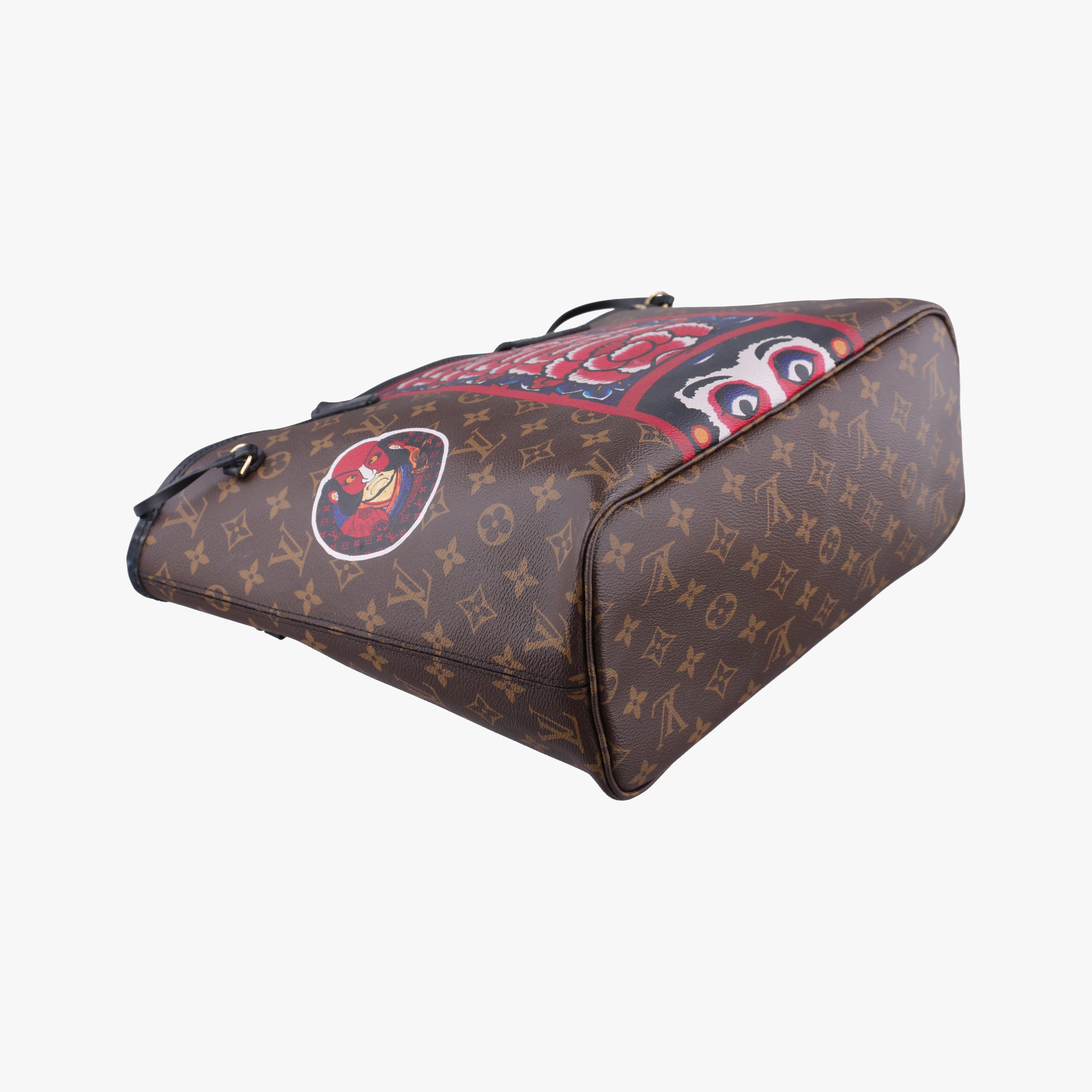 Pre-owned Louis Vuitton Neverfull MM Kabuki Daruma　Yamamoto Kansai Nicola Ghesquiere 2018 Japan Limited brown×multi Monogram Canvas M43499 handbag | stylenewstar