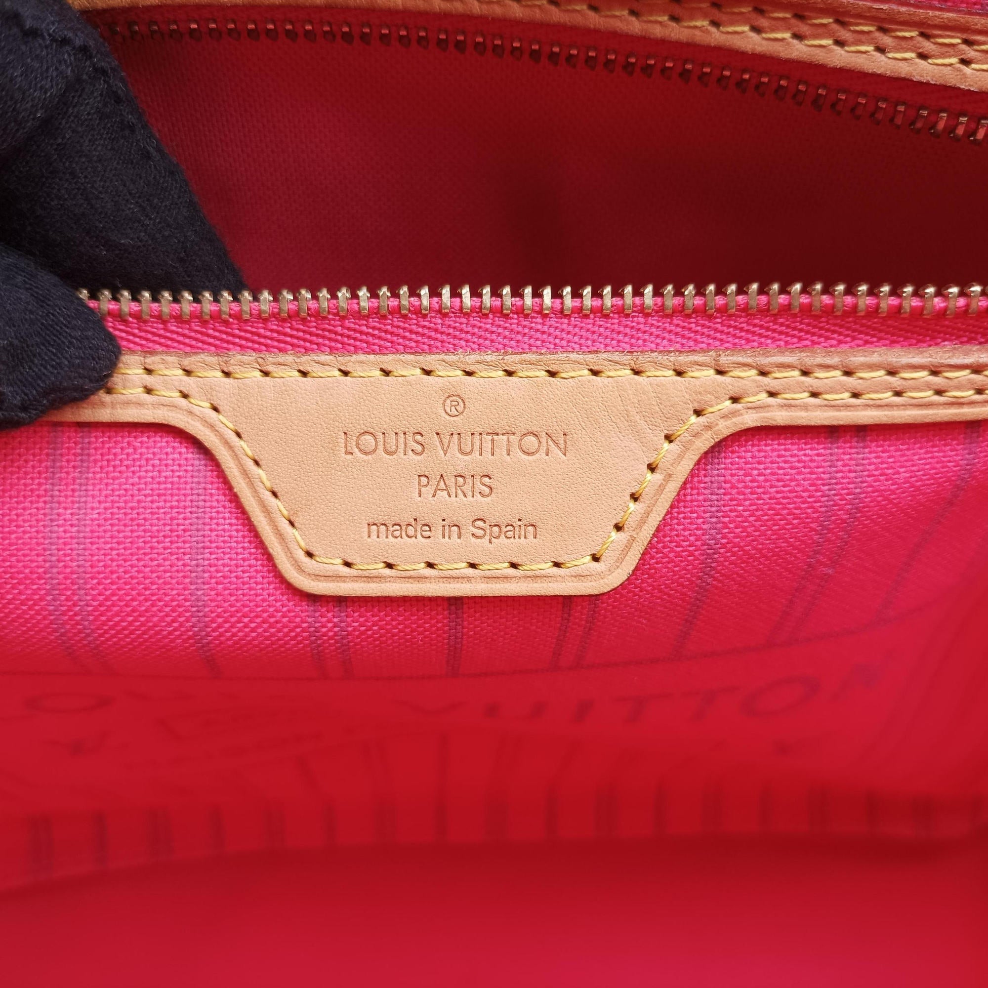 Secondhand Louis Vuitton Neverfull MM brown×Grenard Pink Monogram Canvas M41602 shoulderbag | stylenewstar