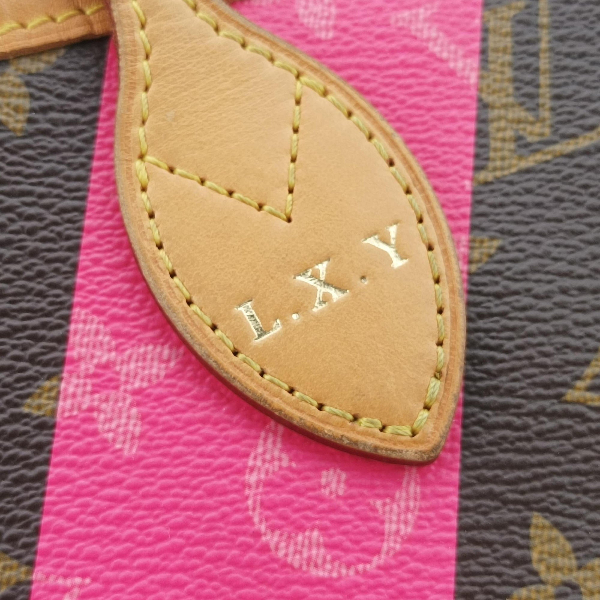 Secondhand Louis Vuitton Neverfull MM brown×Grenard Pink Monogram Canvas M41602 shoulderbag | stylenewstar