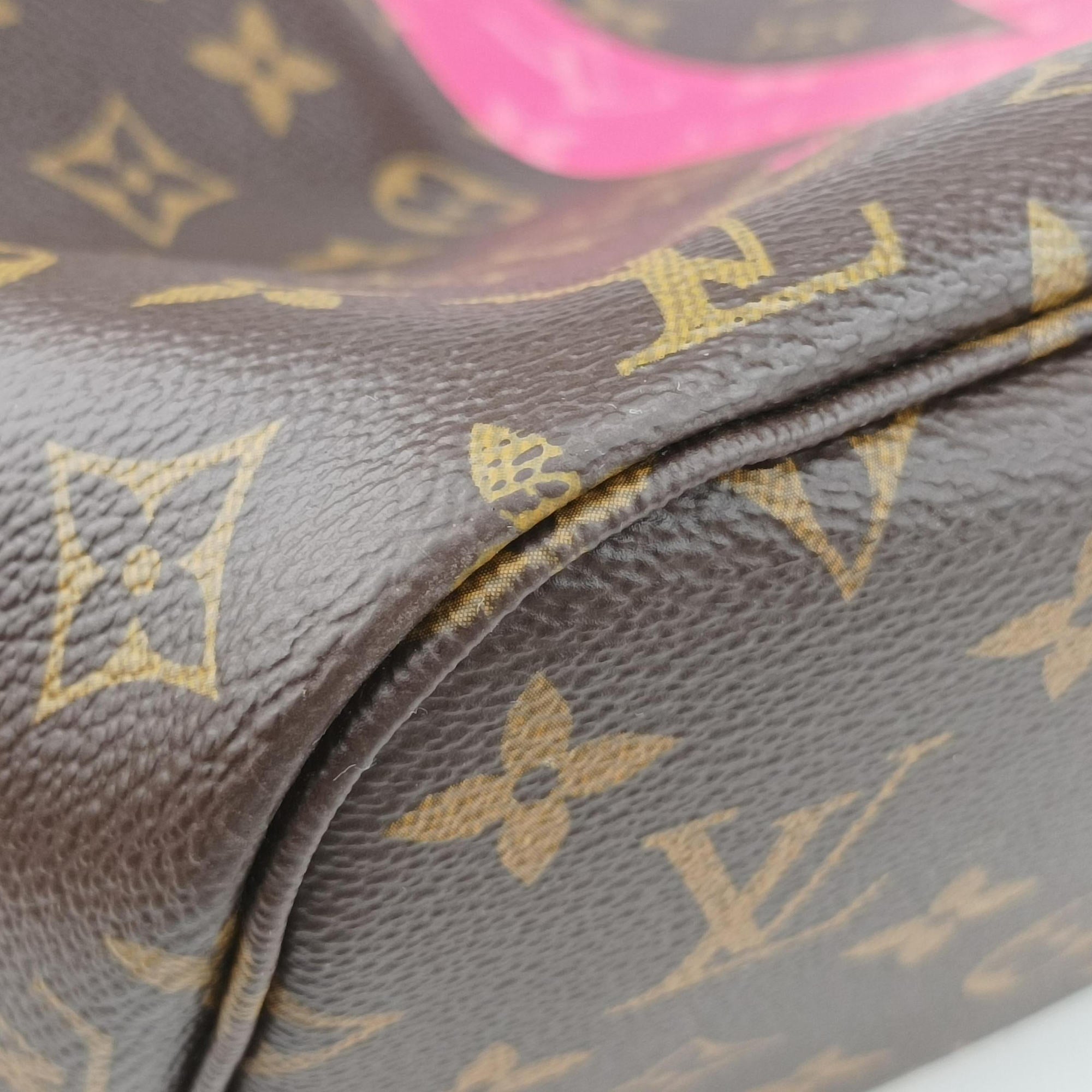 Secondhand Louis Vuitton Neverfull MM brown×Grenard Pink Monogram Canvas M41602 shoulderbag | stylenewstar