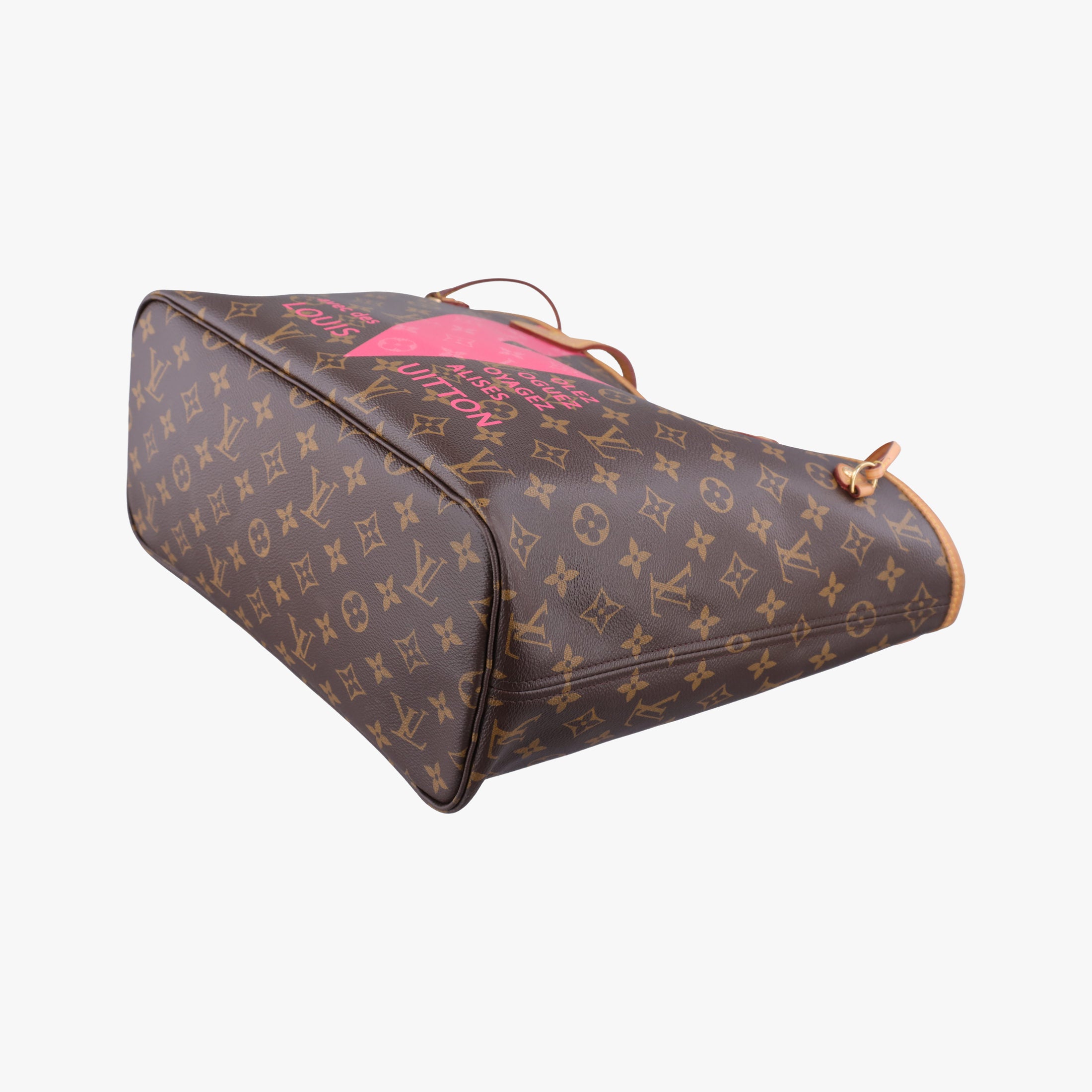 Secondhand Louis Vuitton Neverfull MM brown×Grenard Pink Monogram Canvas M41602 shoulderbag | stylenewstar