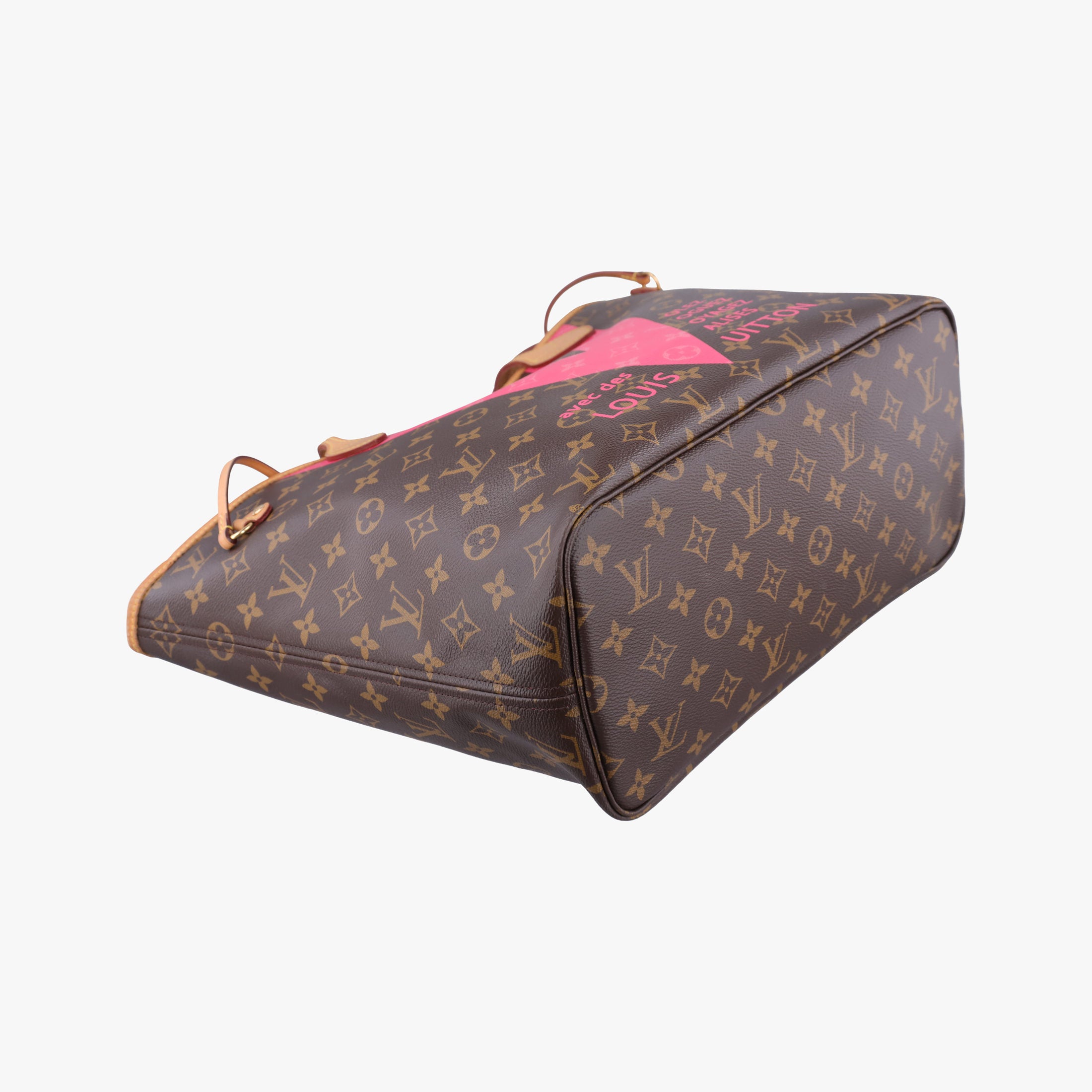 Secondhand Louis Vuitton Neverfull MM brown×Grenard Pink Monogram Canvas M41602 shoulderbag | stylenewstar