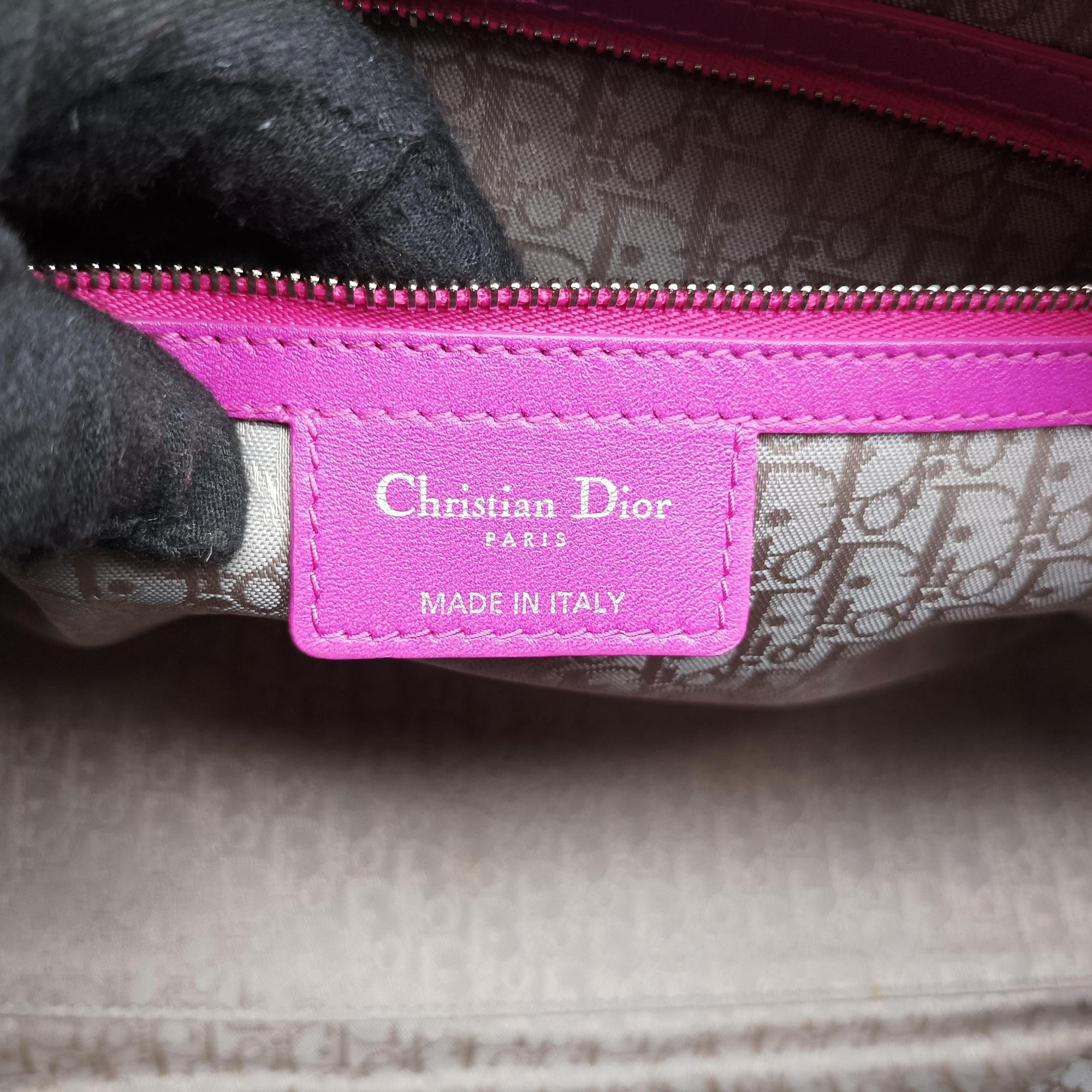 Pre-owned Christian Dior Lady Dior Rose lambskin  shoulderbag | stylenewstar