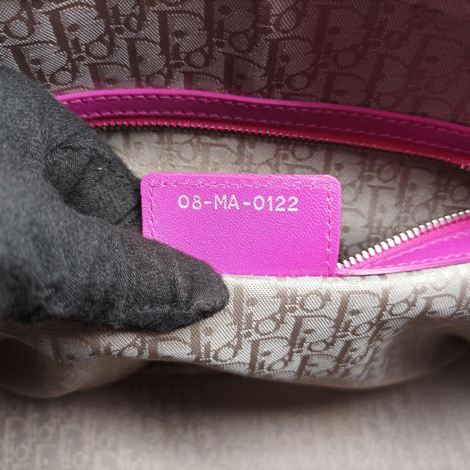 Pre-owned Christian Dior Lady Dior Rose lambskin  shoulderbag | stylenewstar