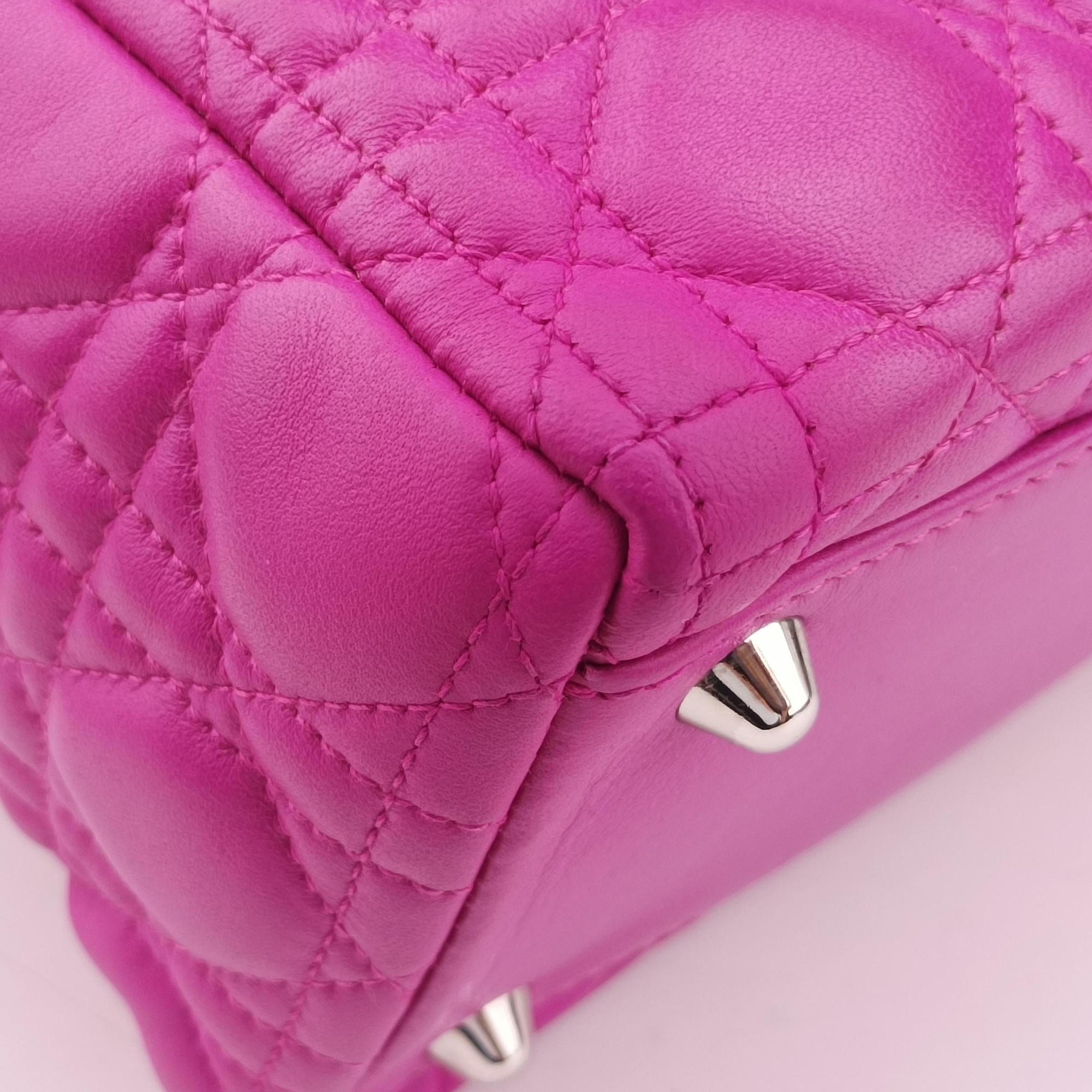 Pre-owned Christian Dior Lady Dior Rose lambskin  shoulderbag | stylenewstar