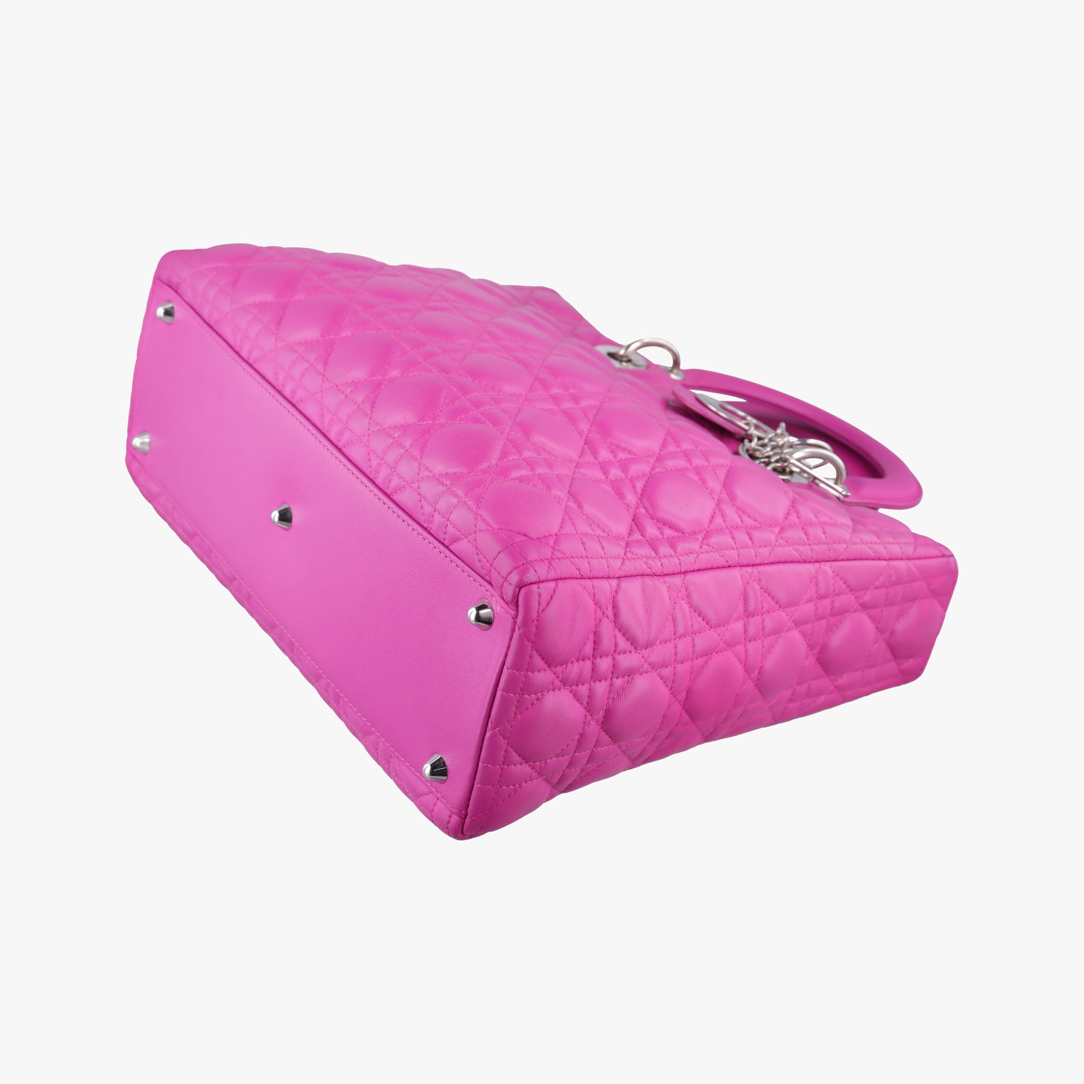 Pre-owned Christian Dior Lady Dior Rose lambskin  shoulderbag | stylenewstar