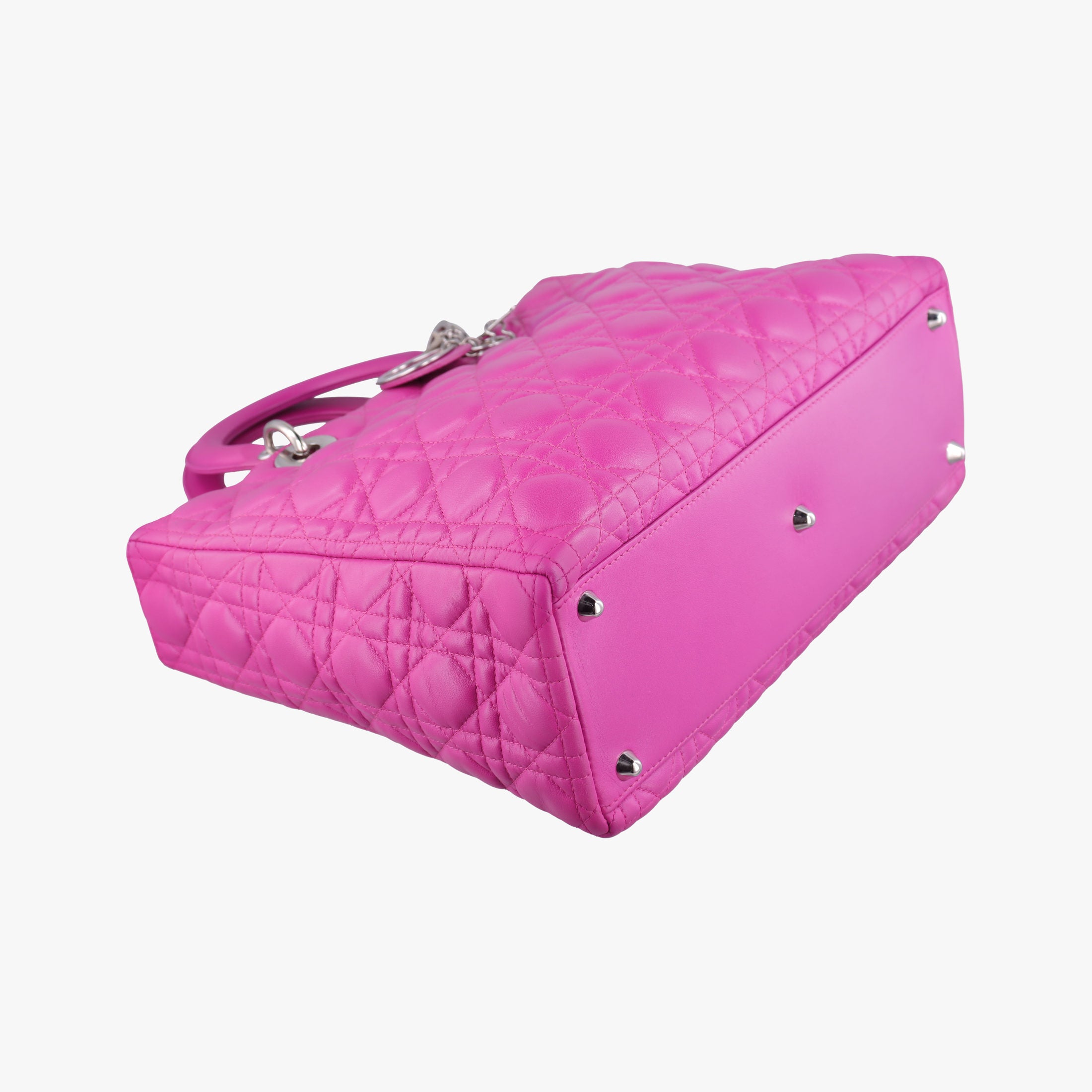 Pre-owned Christian Dior Lady Dior Rose lambskin  shoulderbag | stylenewstar