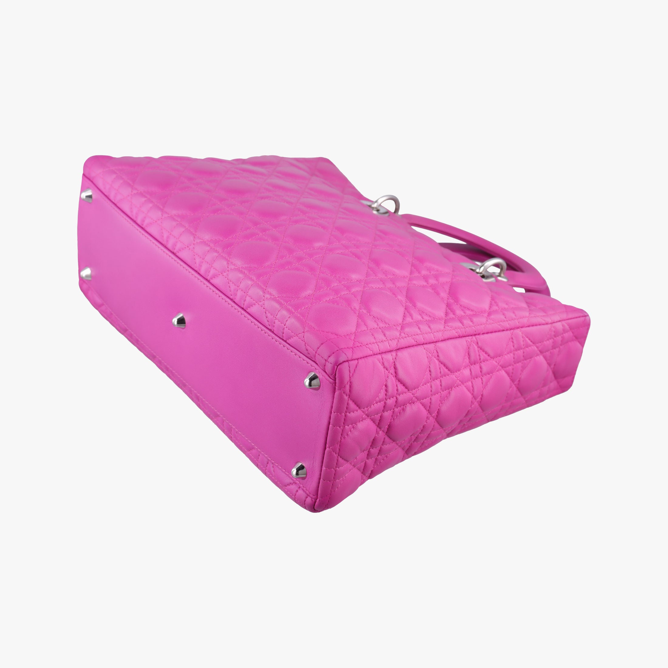 Pre-owned Christian Dior Lady Dior Rose lambskin  shoulderbag | stylenewstar