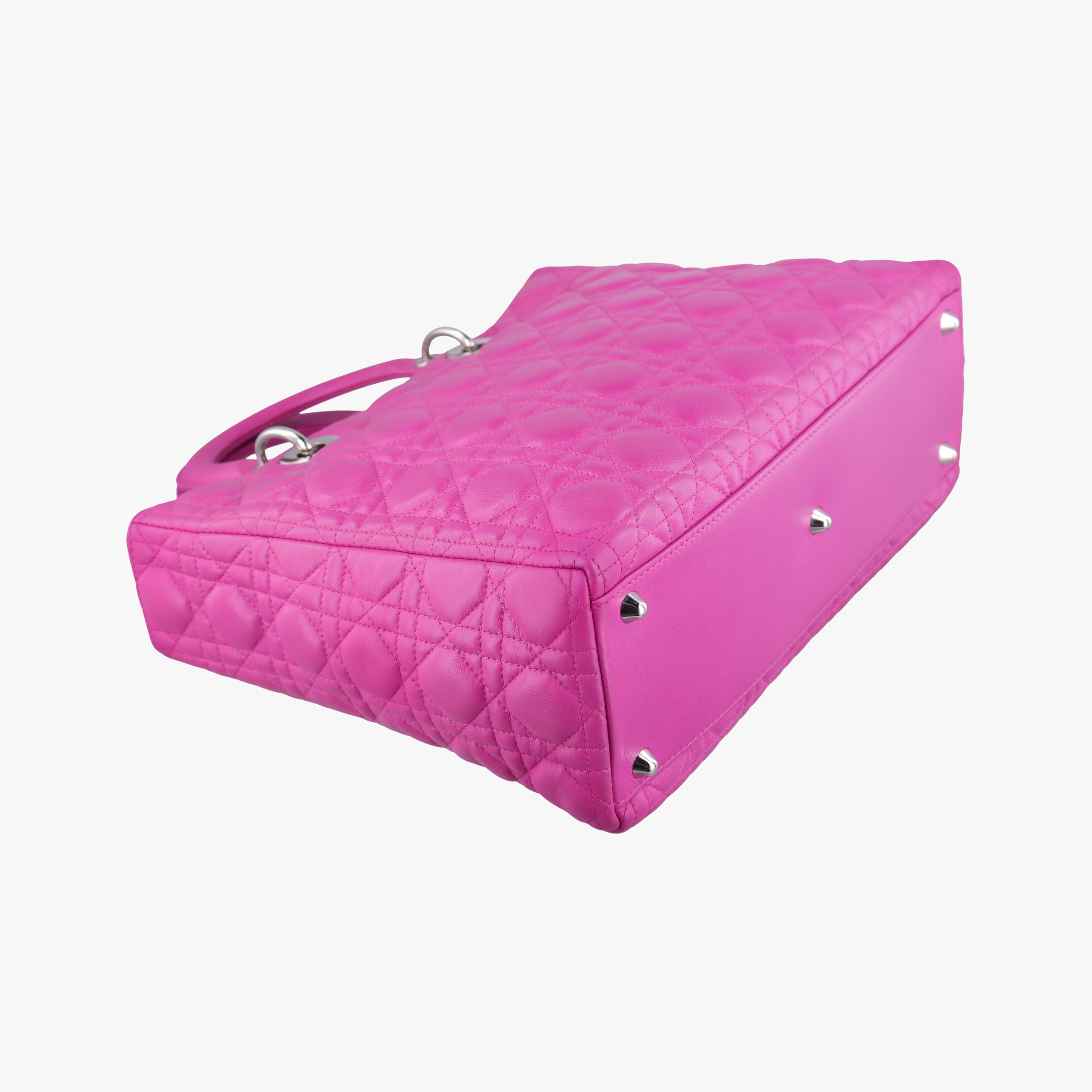 Pre-owned Christian Dior Lady Dior Rose lambskin  shoulderbag | stylenewstar