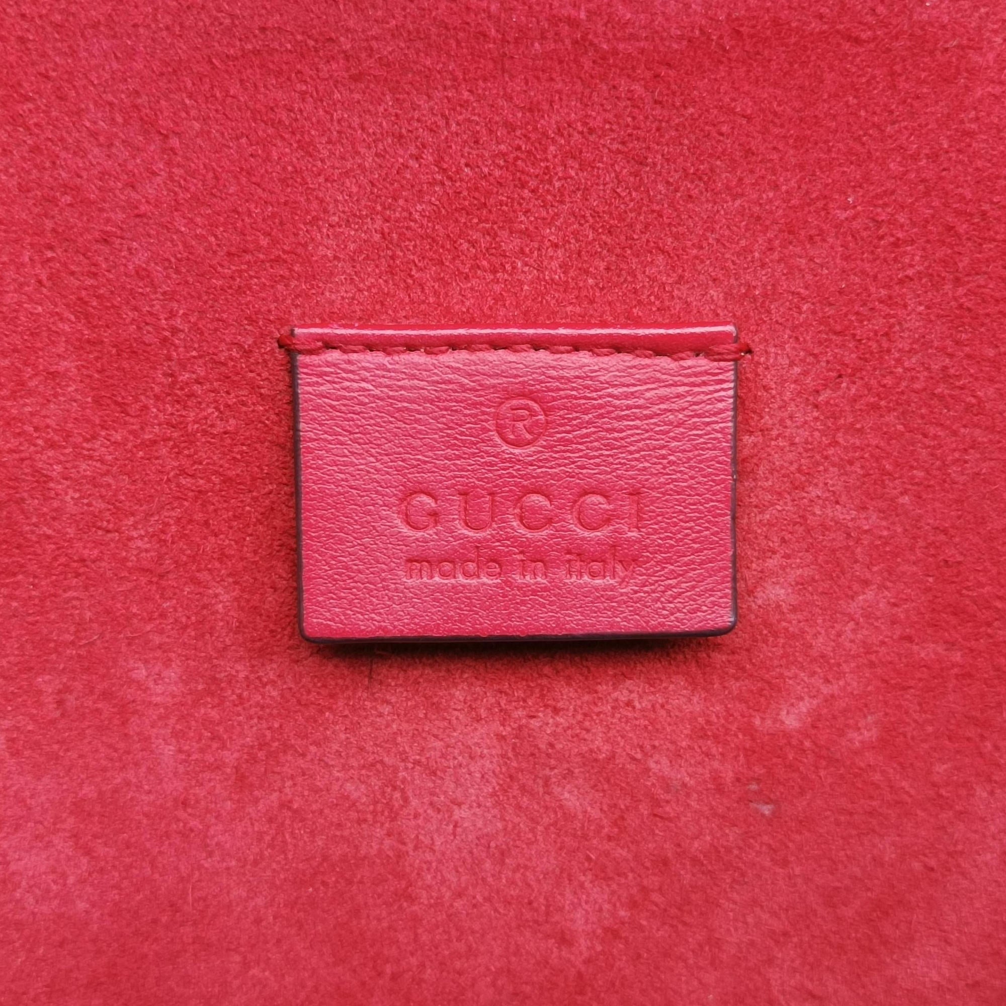 Pre-owned Gucci Dionysus Brown×red PVC coated canvas×suede 400249 shoulderbag | stylenewstar