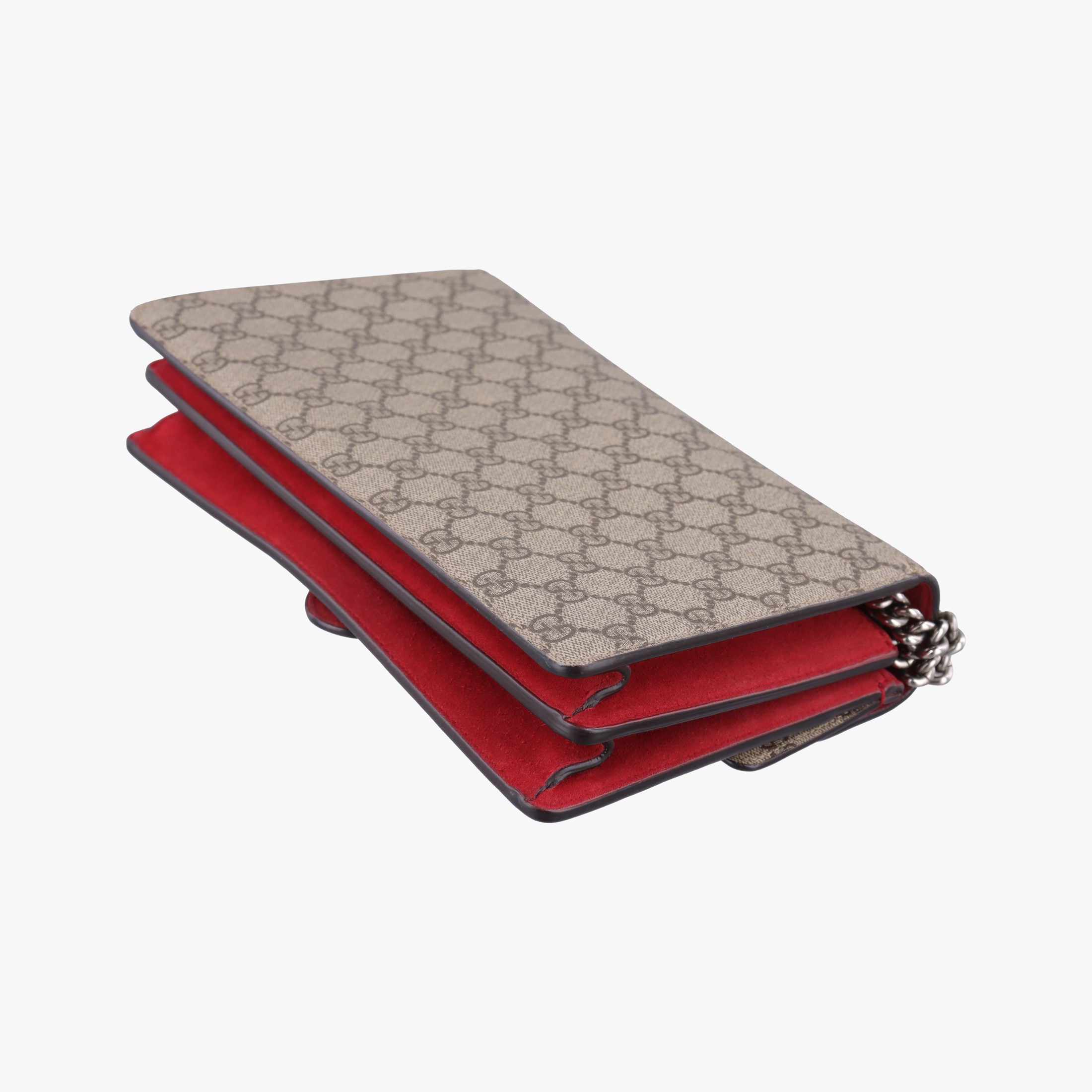Pre-owned Gucci Dionysus Brown×red PVC coated canvas×suede 400249 shoulderbag | stylenewstar